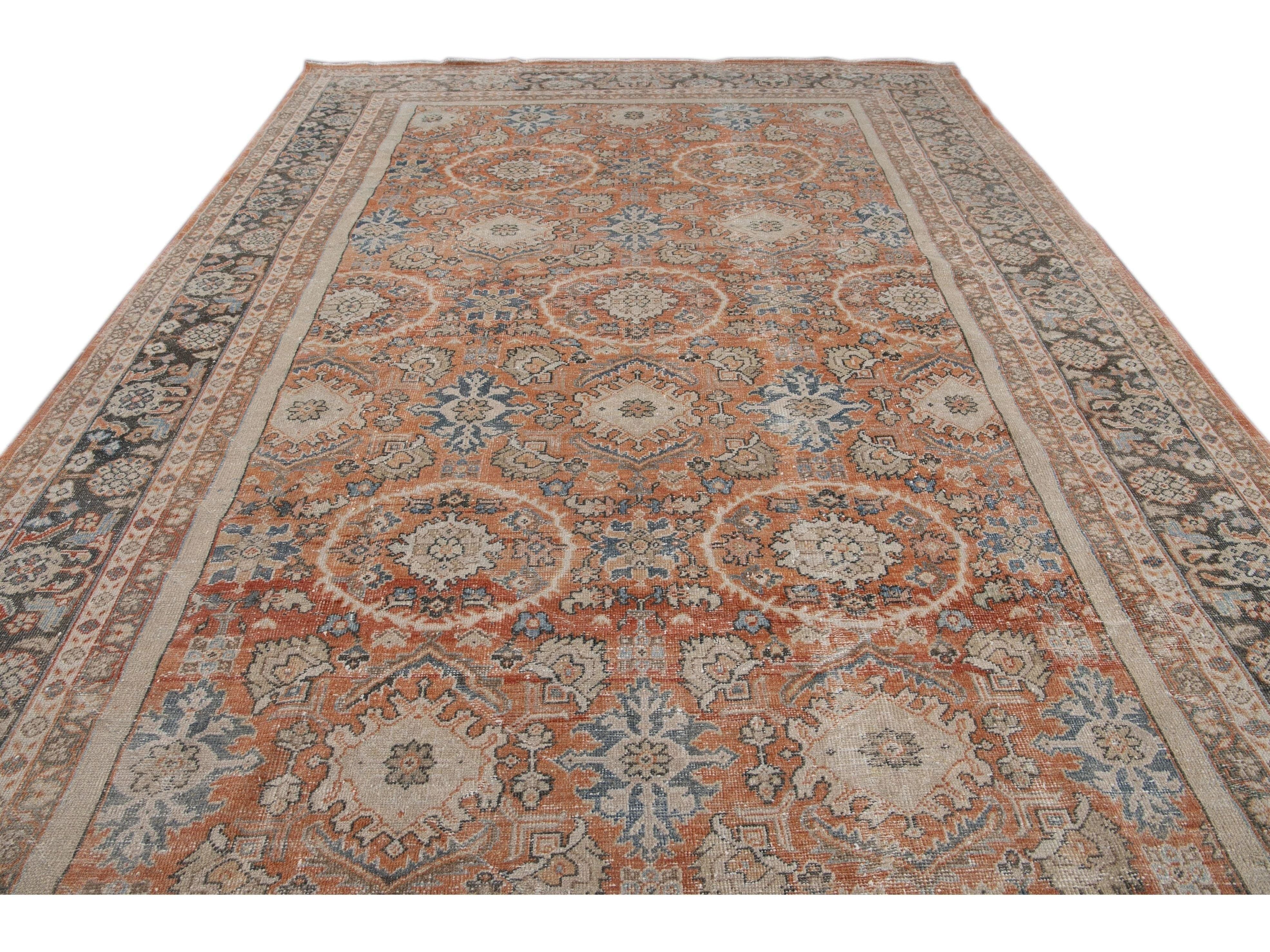 Antique Mahal Wool Rug 10 X 16