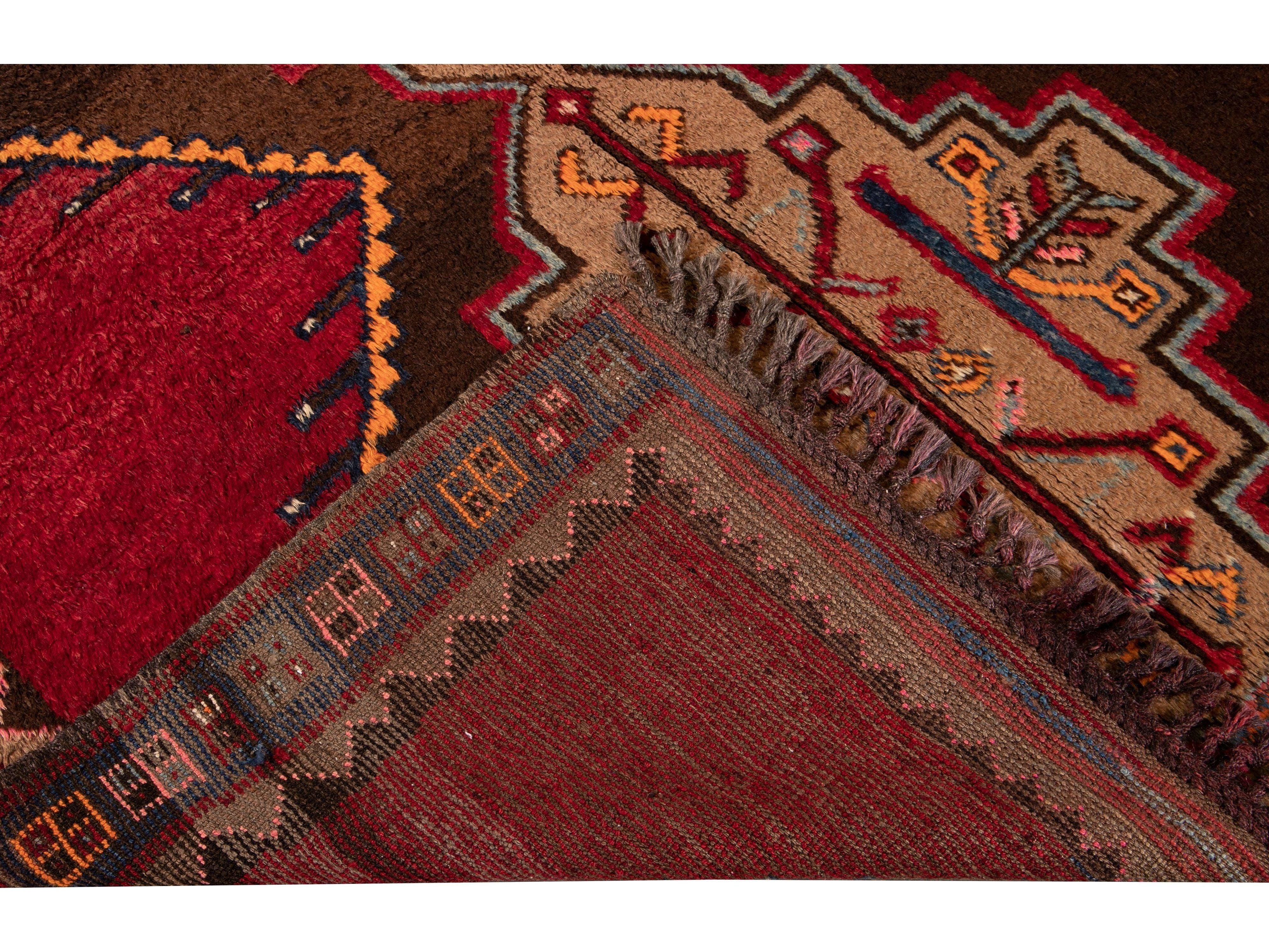 Vintage Turkish Tribal Wool Rug 6 X 9