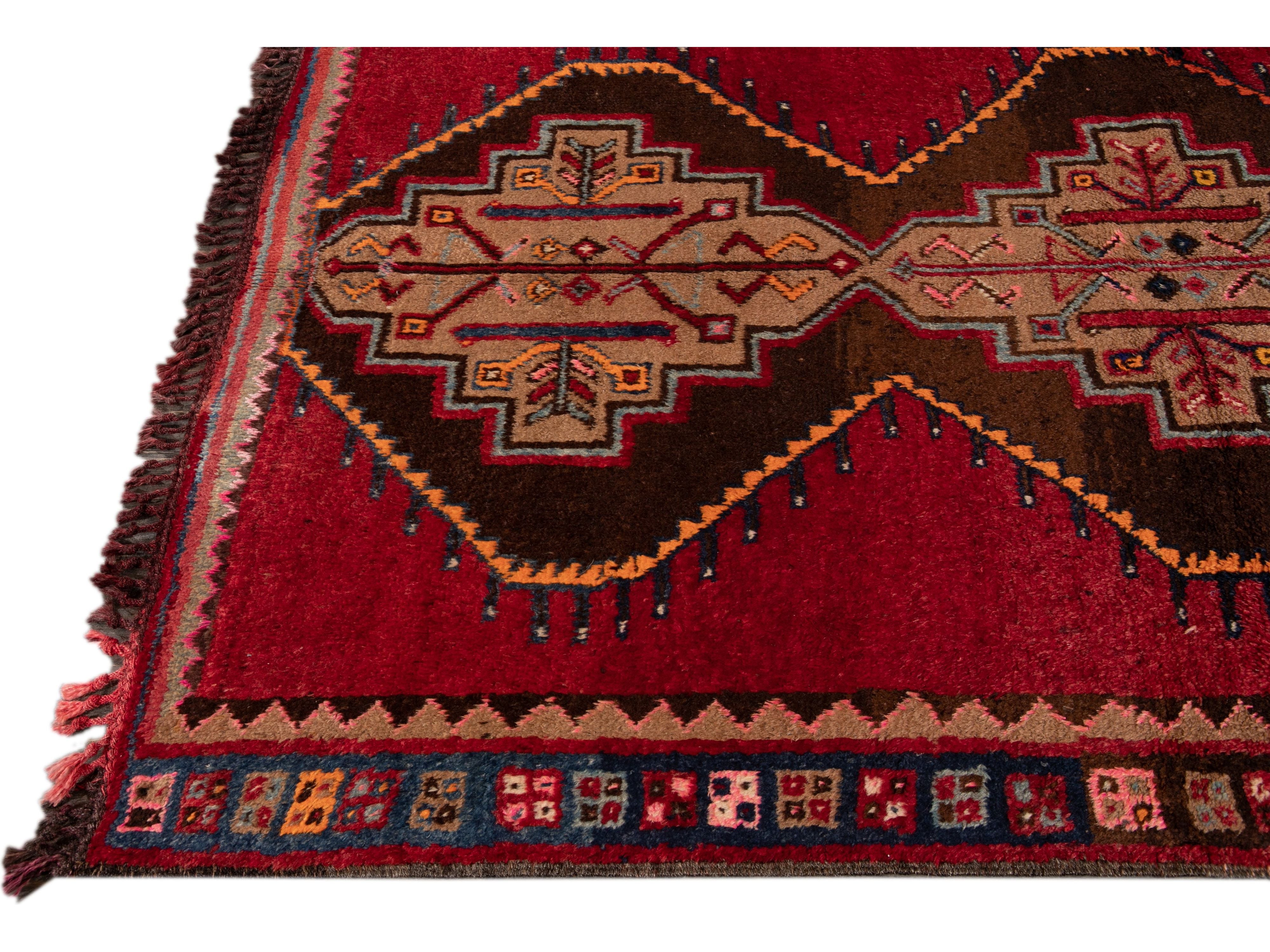 Vintage Turkish Tribal Wool Rug 6 X 9