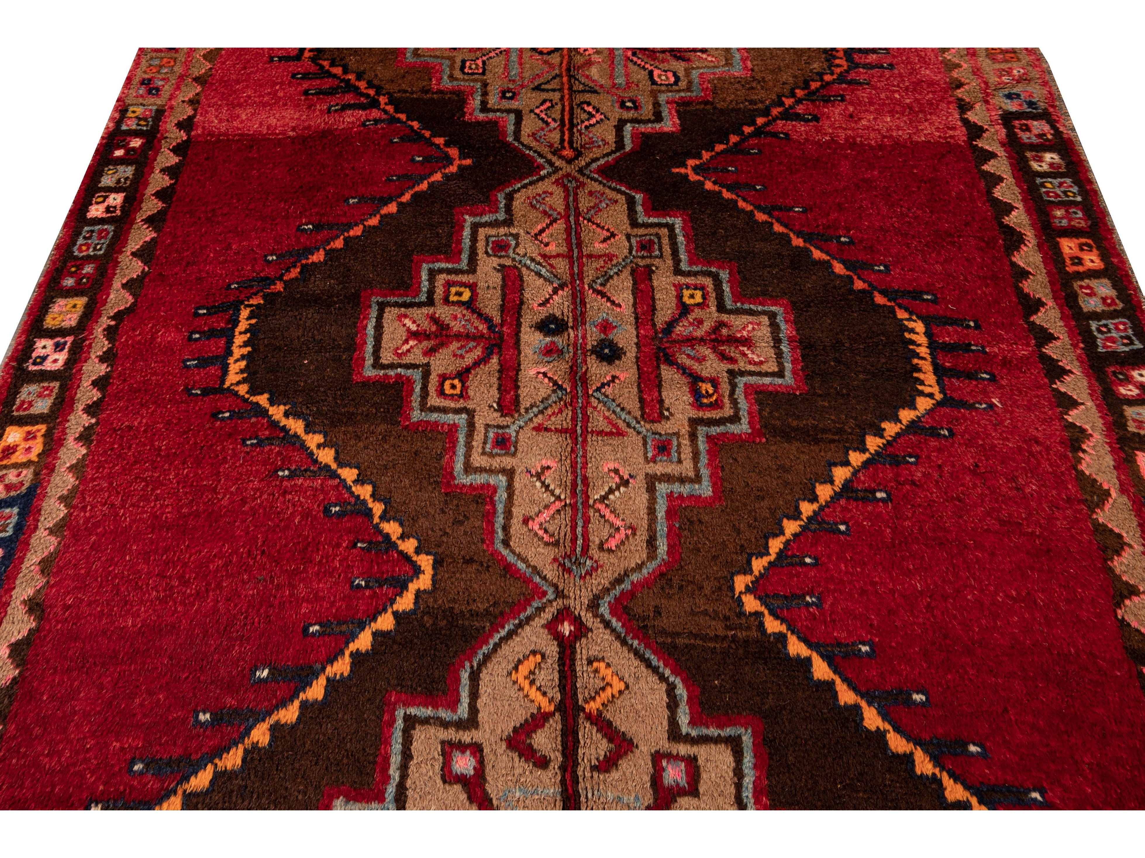 Vintage Turkish Tribal Wool Rug 6 X 9