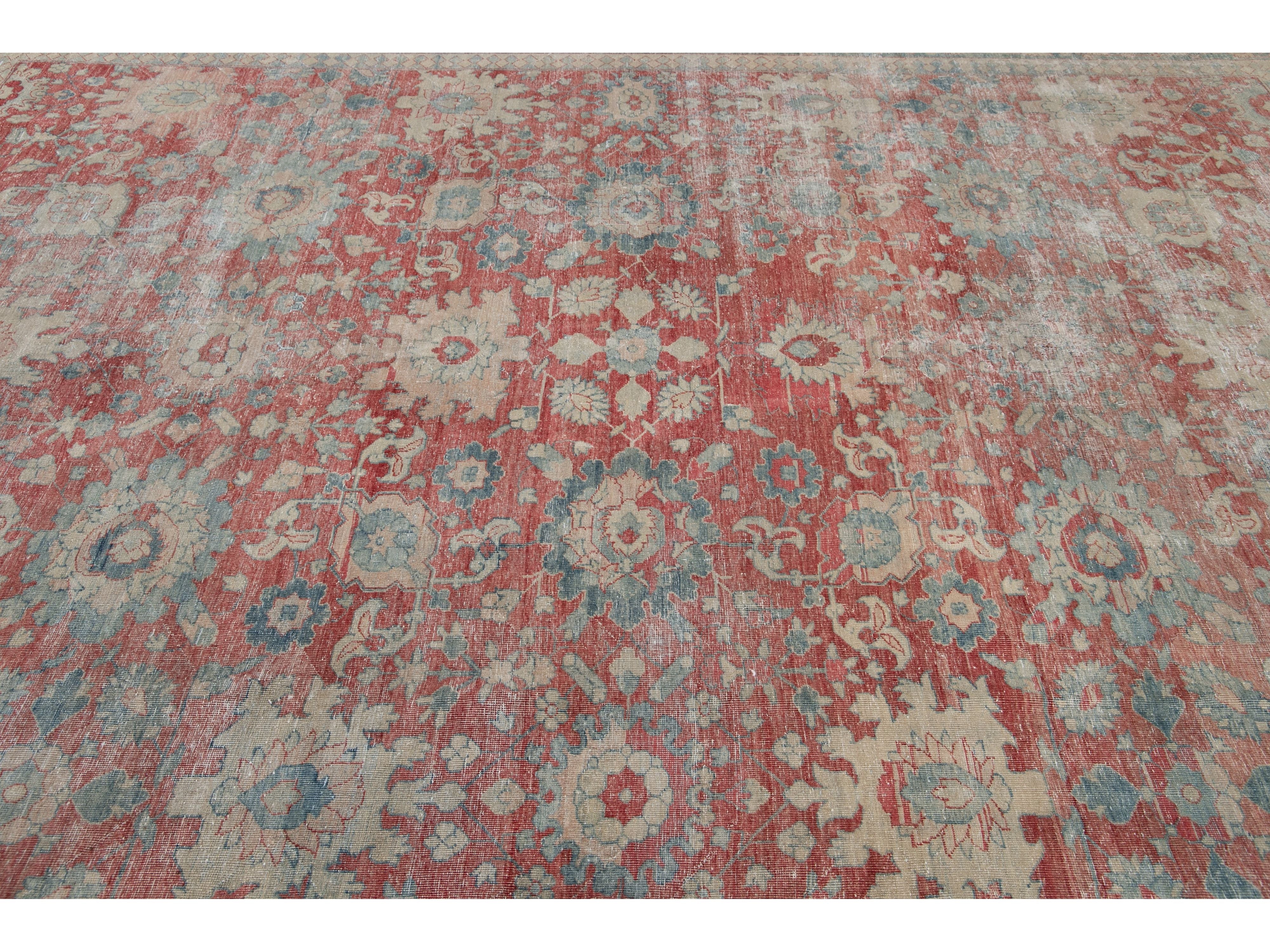 Antique Mahal Wool Rug 10 X 13