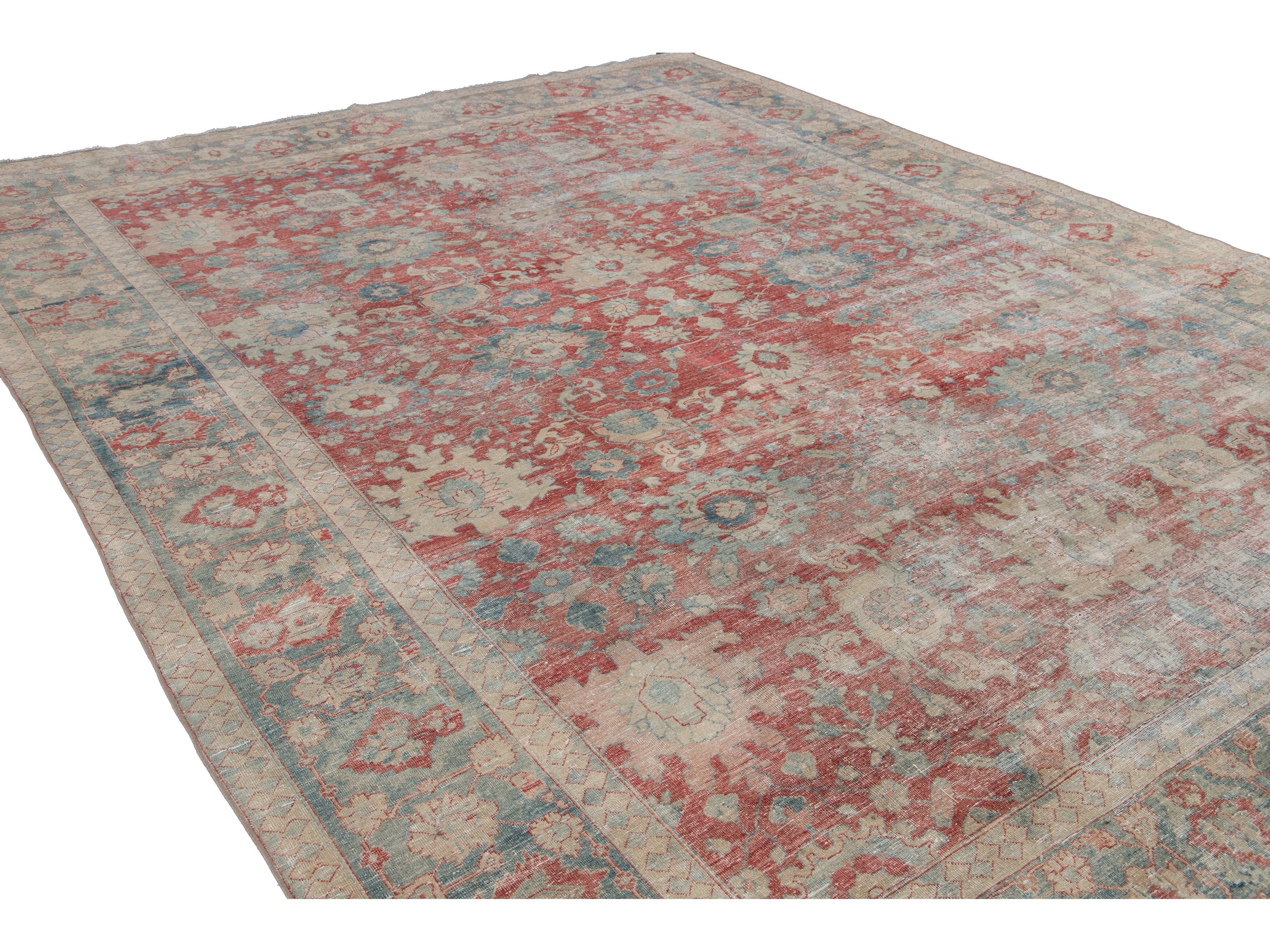 Antique Mahal Wool Rug 10 X 13