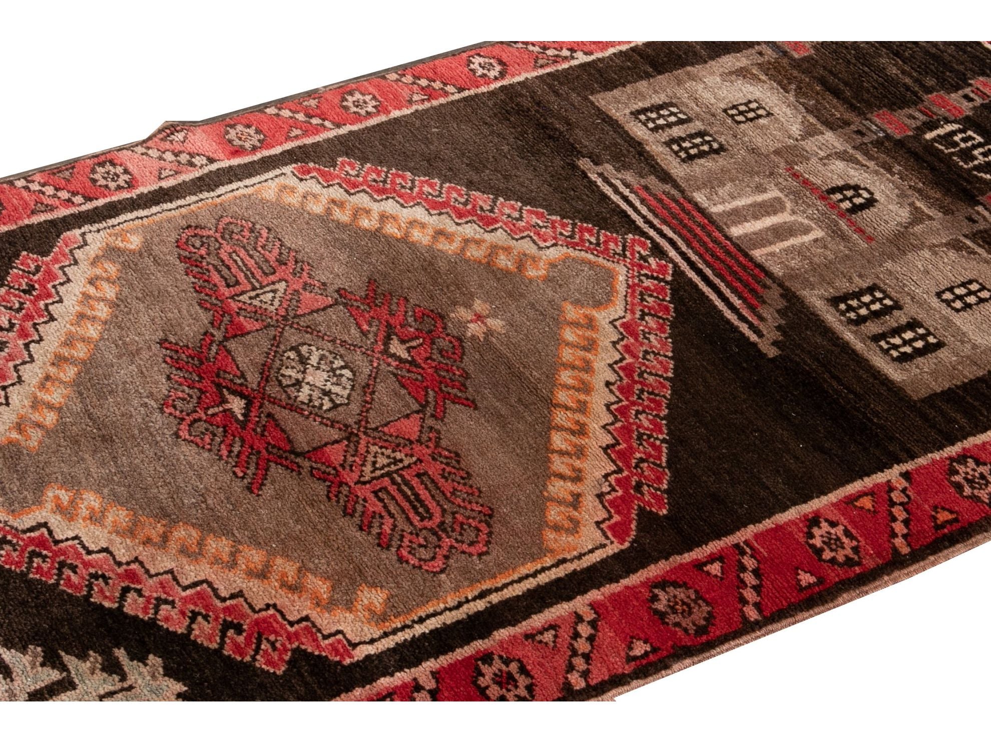 Vintage Pictorial Wool Rug 3 X 5