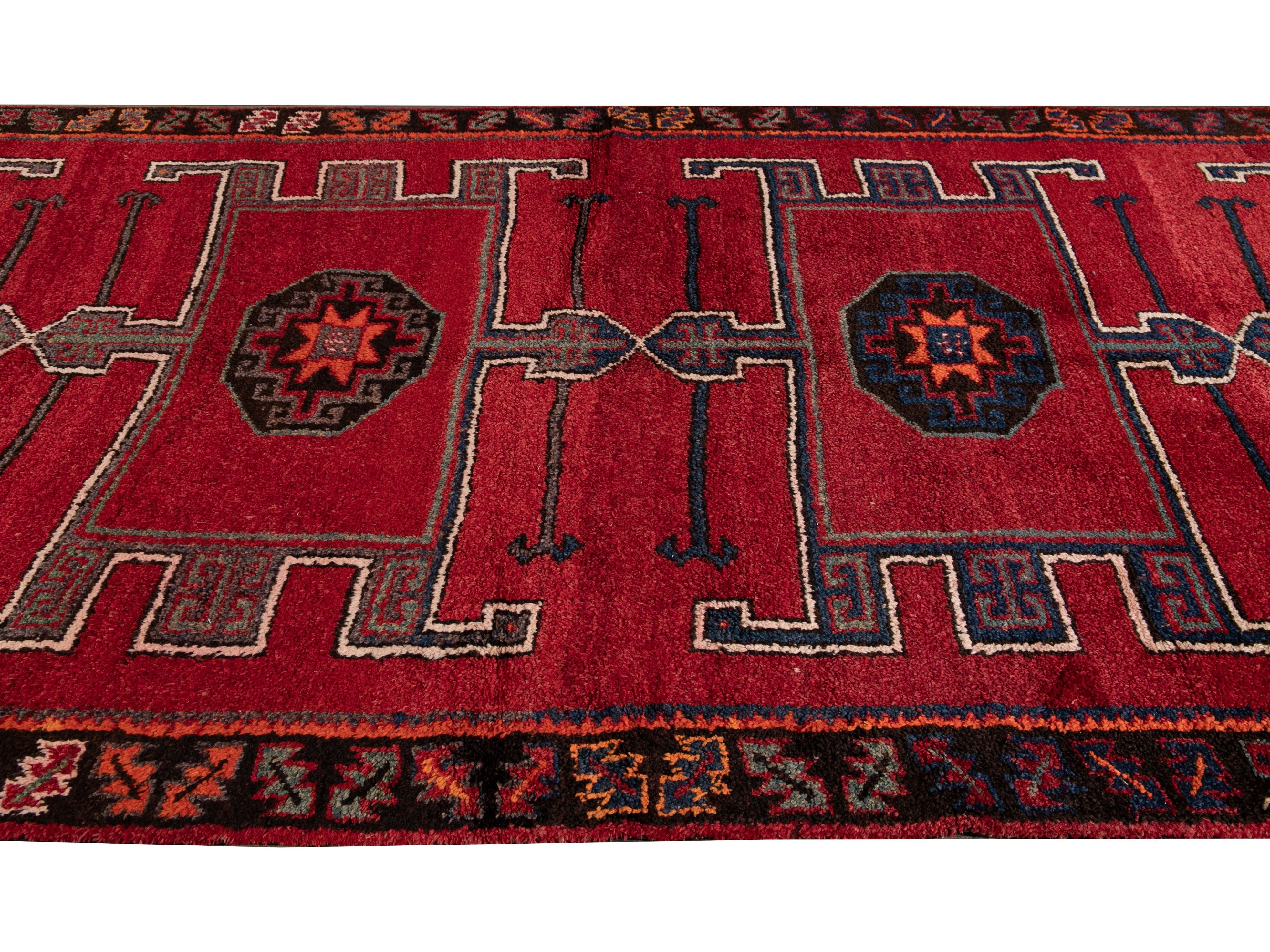 Vintage Turkish Tribal Wool Runner 6 X 15