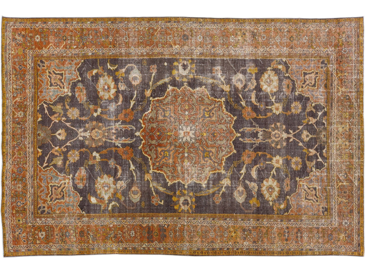 Antique Mahal Wool Rug 10 X 15