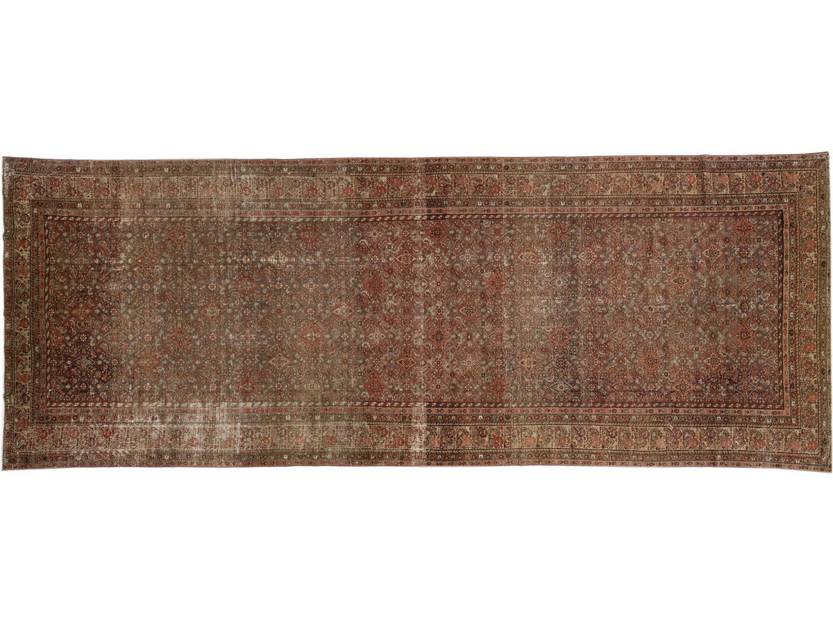 Antique Malayer Wool Rug 7 X 19