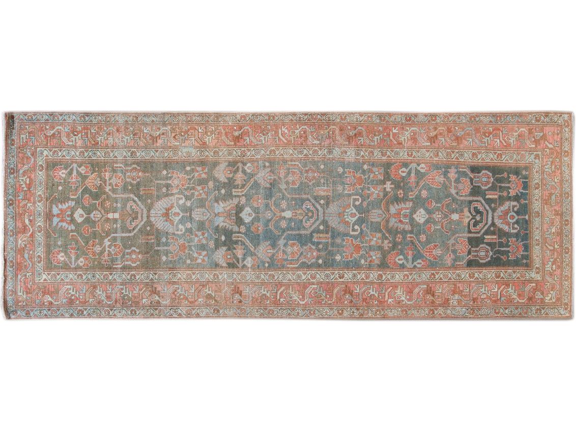 Antique Malayer Wool Runner 4 X 10