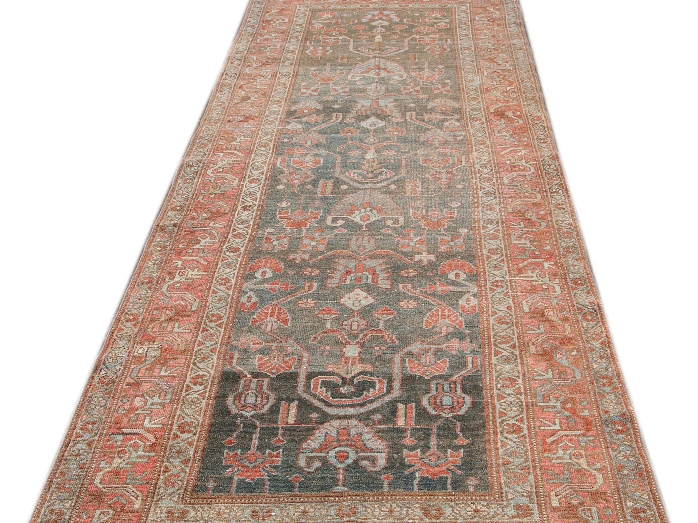 Antique Malayer Wool Runner 4 X 10