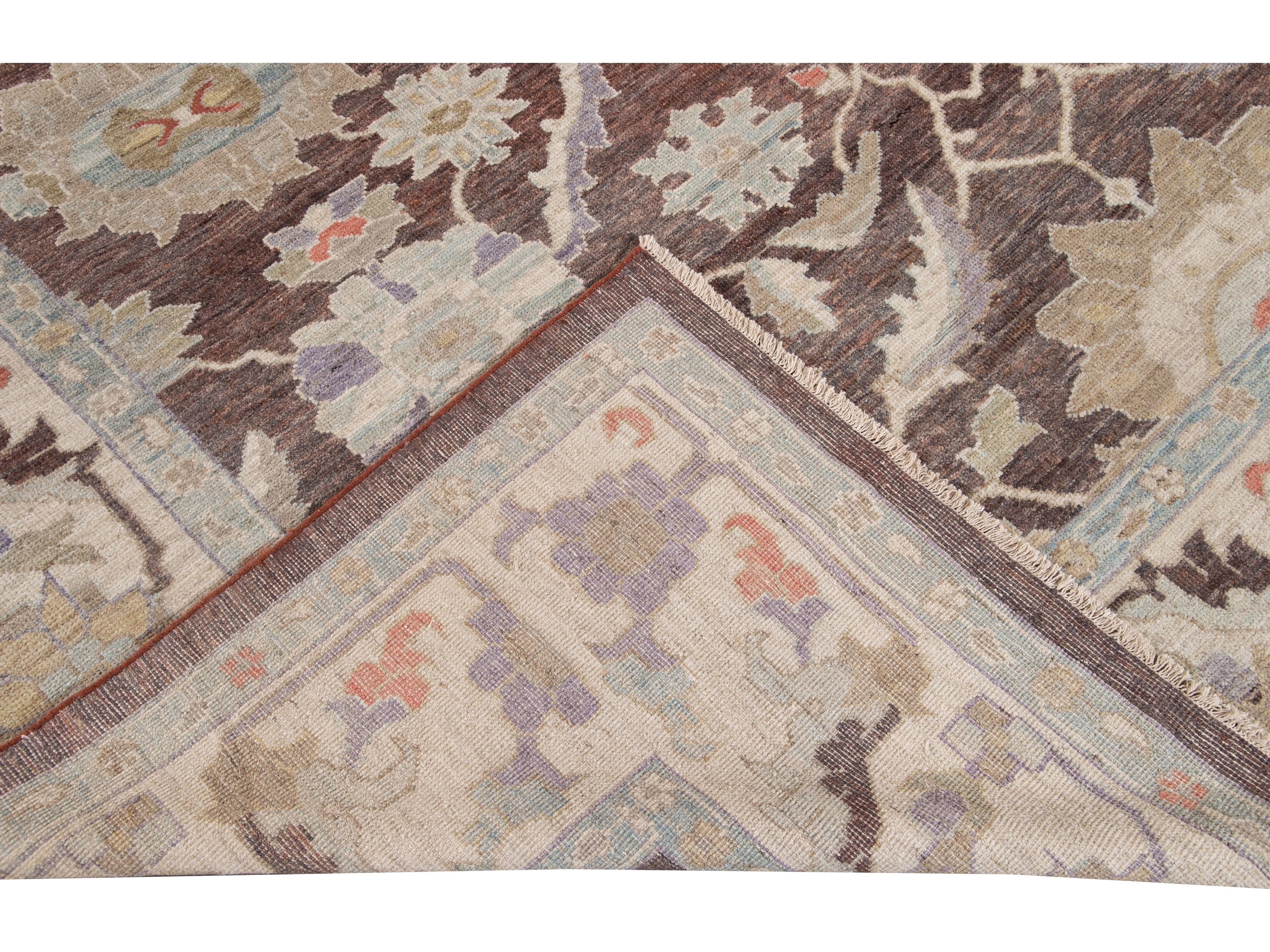 Modern Sultanabad Wool Rug 12 X 15