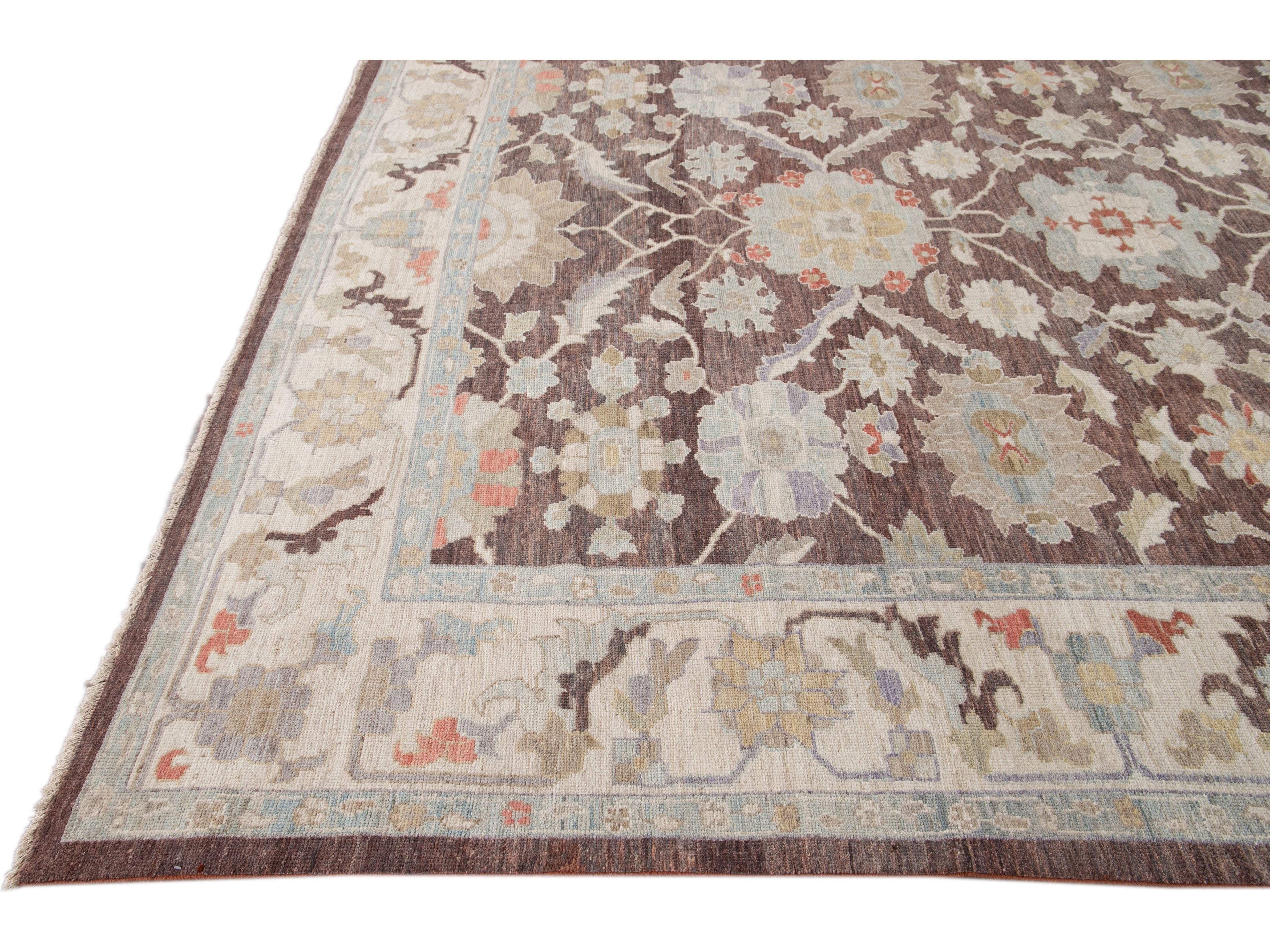 Modern Sultanabad Wool Rug 12 X 15