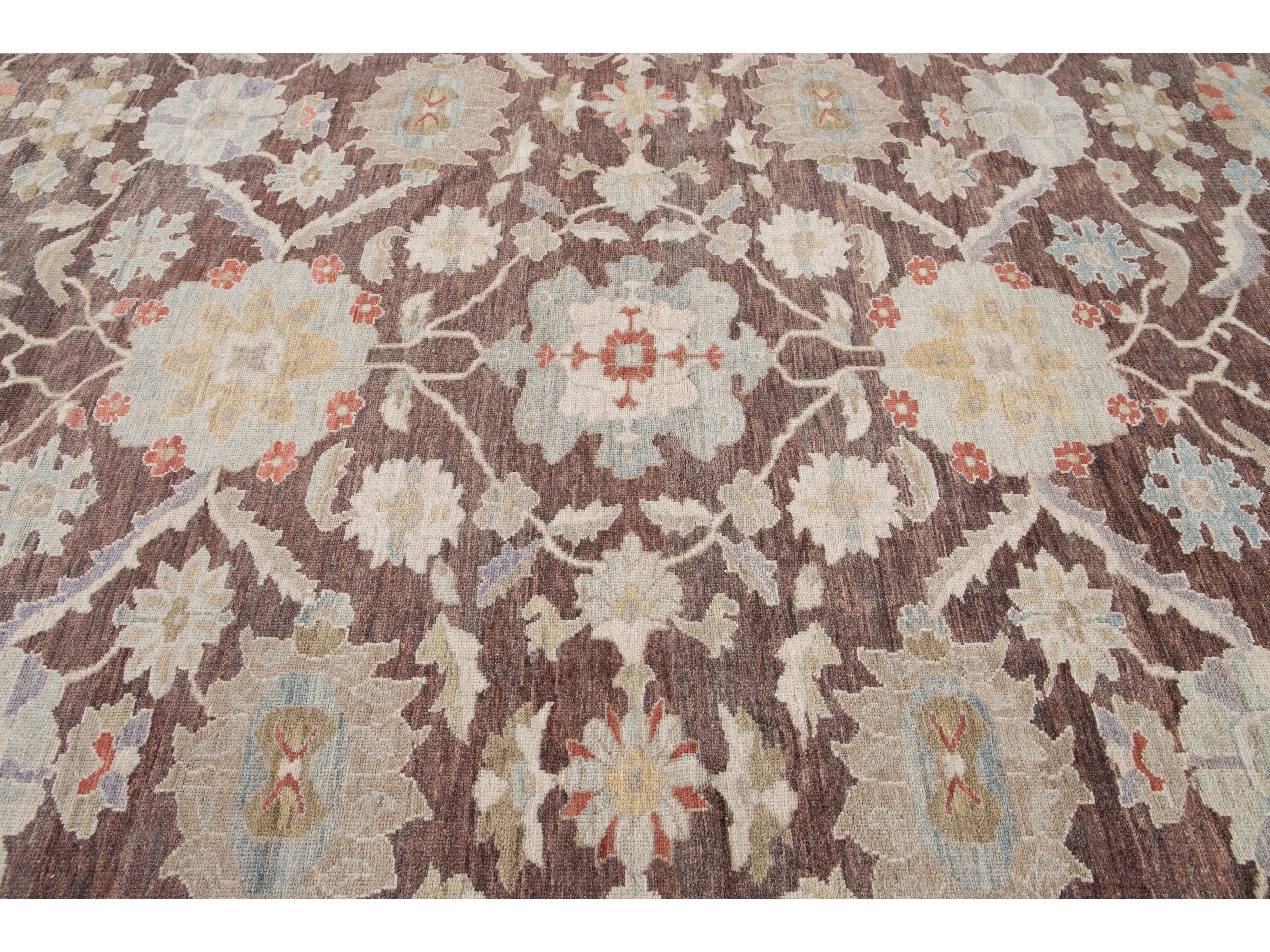 Modern Sultanabad Wool Rug 12 X 15