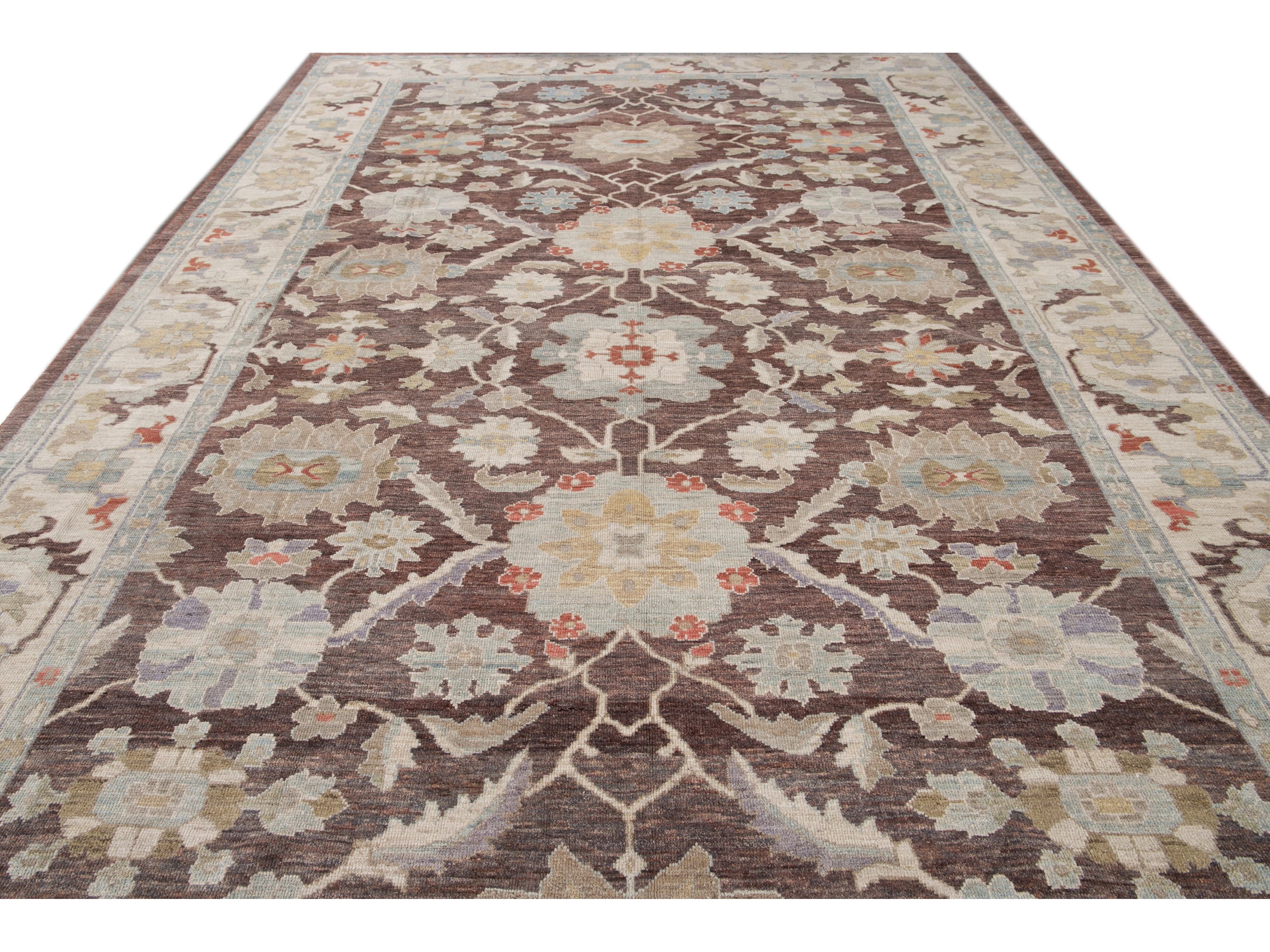 Modern Sultanabad Wool Rug 12 X 15