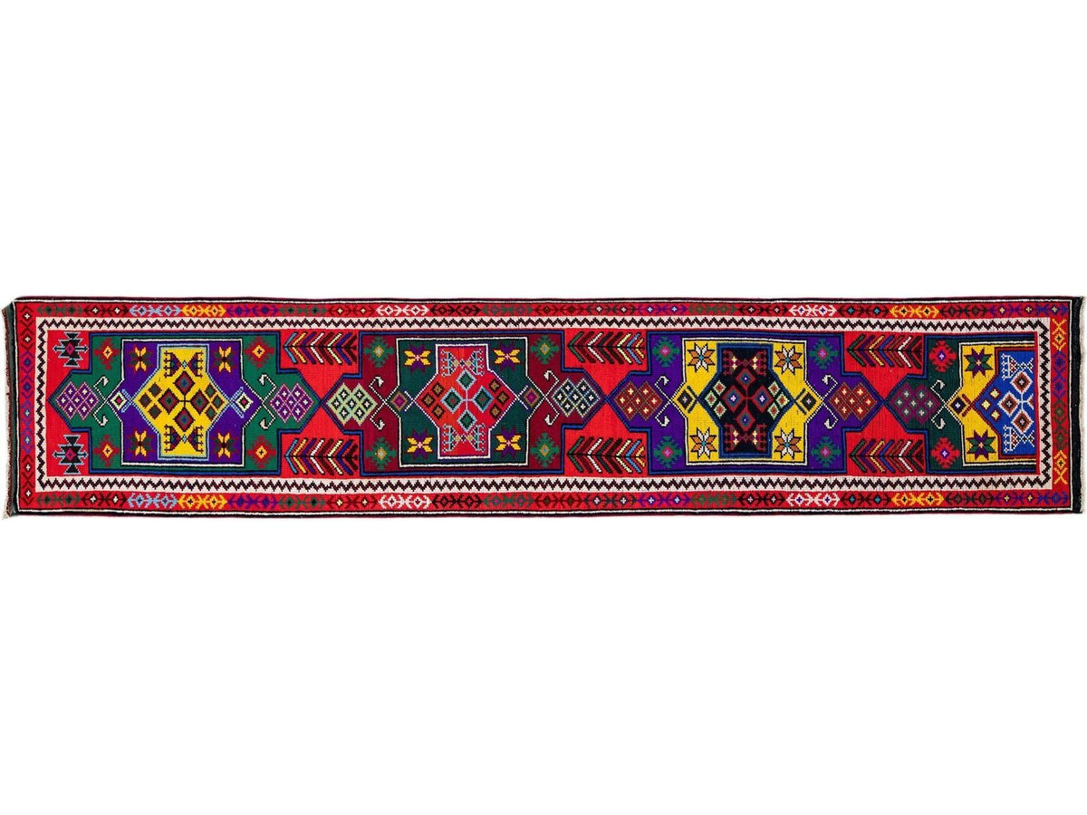 Vintage Turkish Wool Runner 3 X 14
