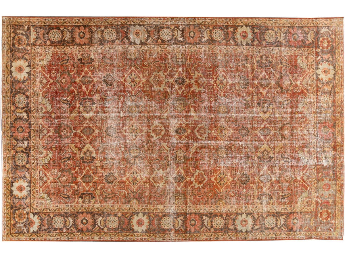 Antique Mahal Oversize Wool Rug 11 X 16