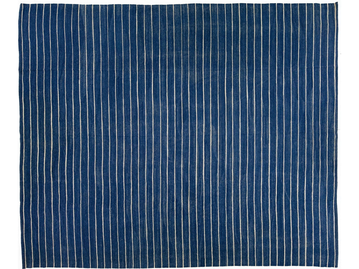 Modern Kilim Wool Rug 14 X 17