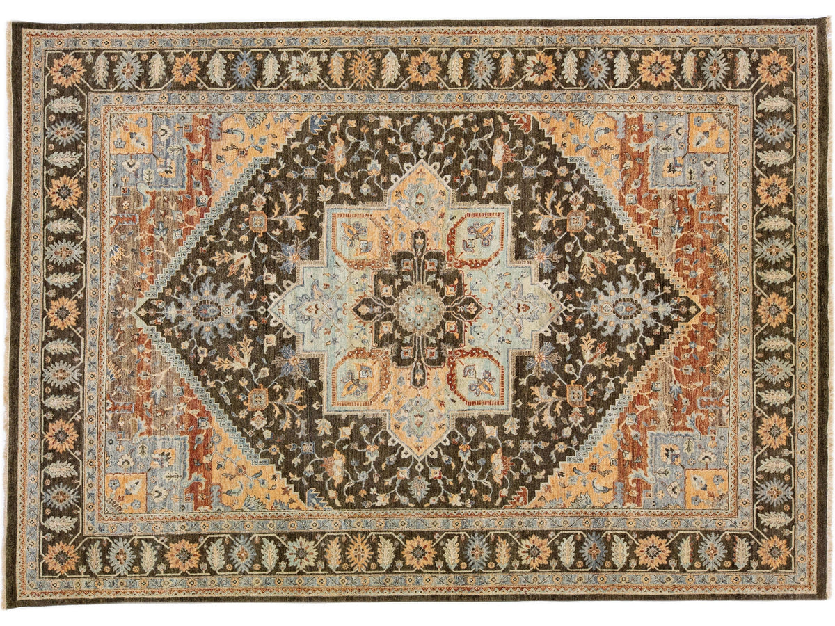 Modern Tabriz Wool Rug 10 X 14