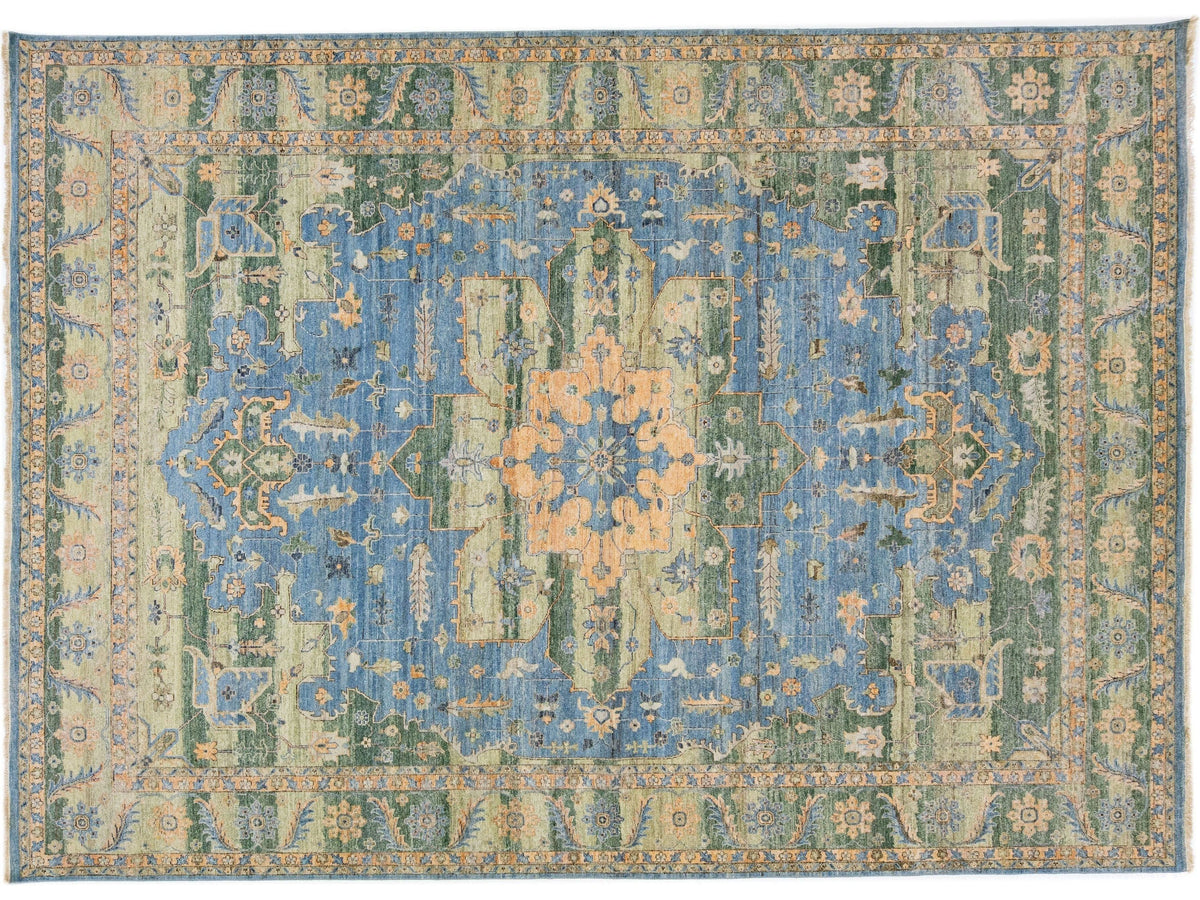 Modern Tabriz Wool Rug 10 X 14