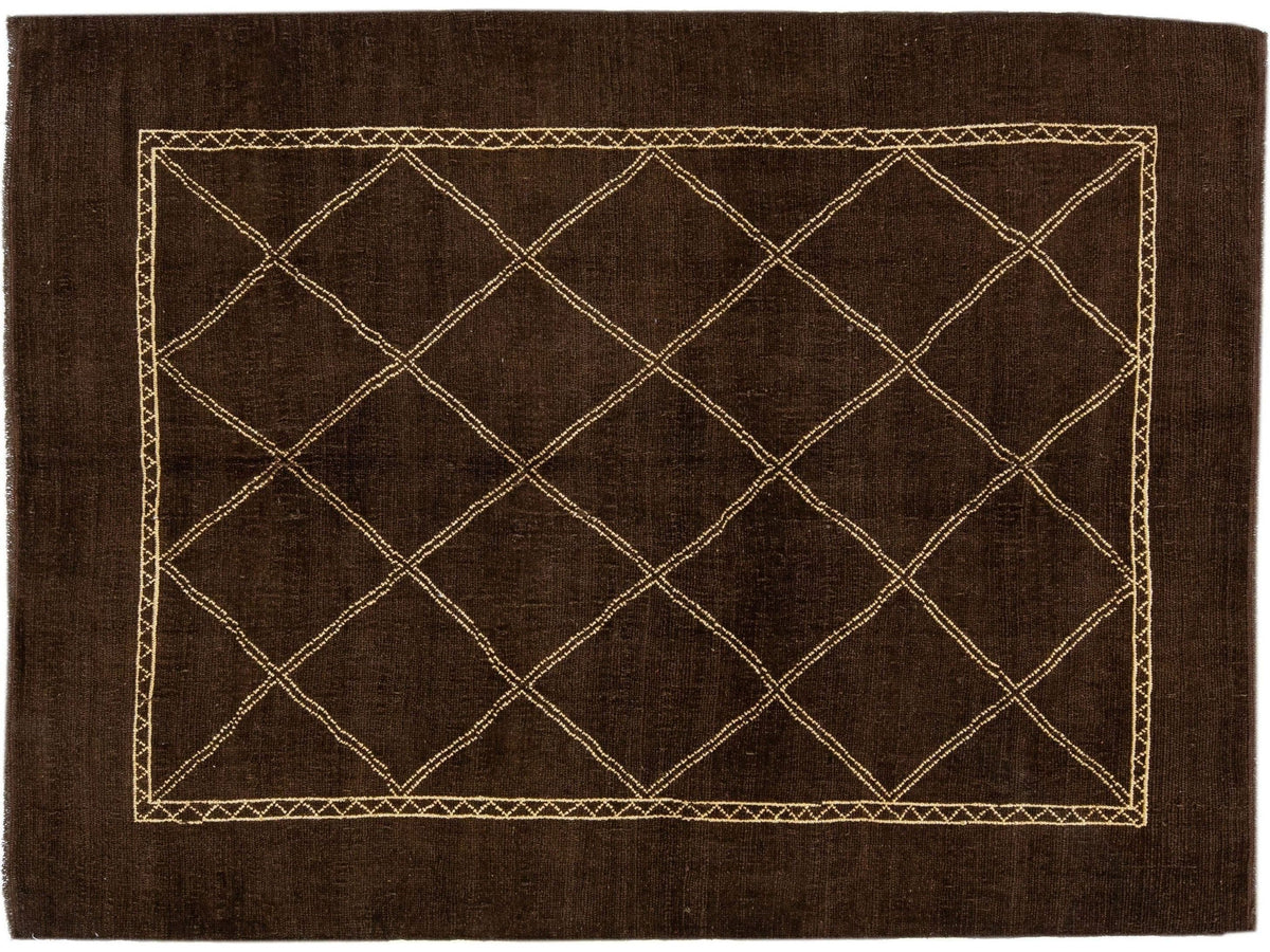 Vintage Moroccan Wool Rug 7 X 10