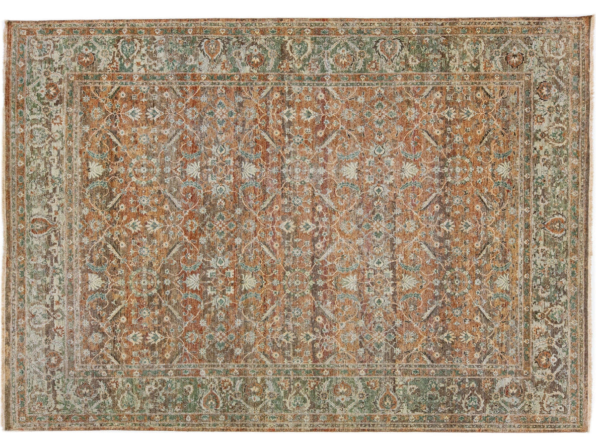 Modern Tabriz Wool Rug 10 X 14