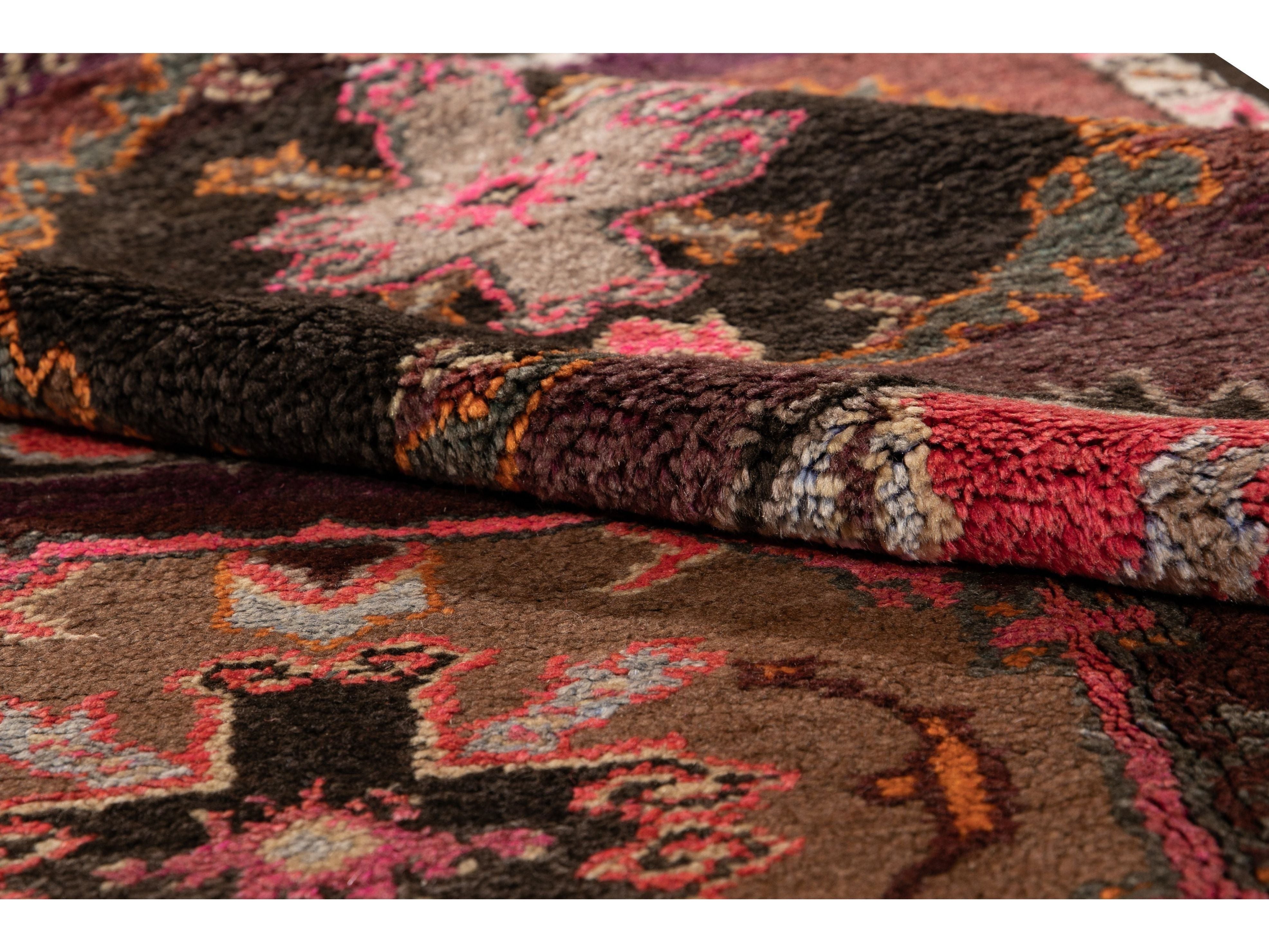 Vintage Turkish Tribal Wool Runner 5 X 12
