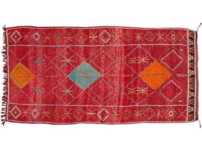 Vintage Moroccan Wool Scatter Rug  5 X 9