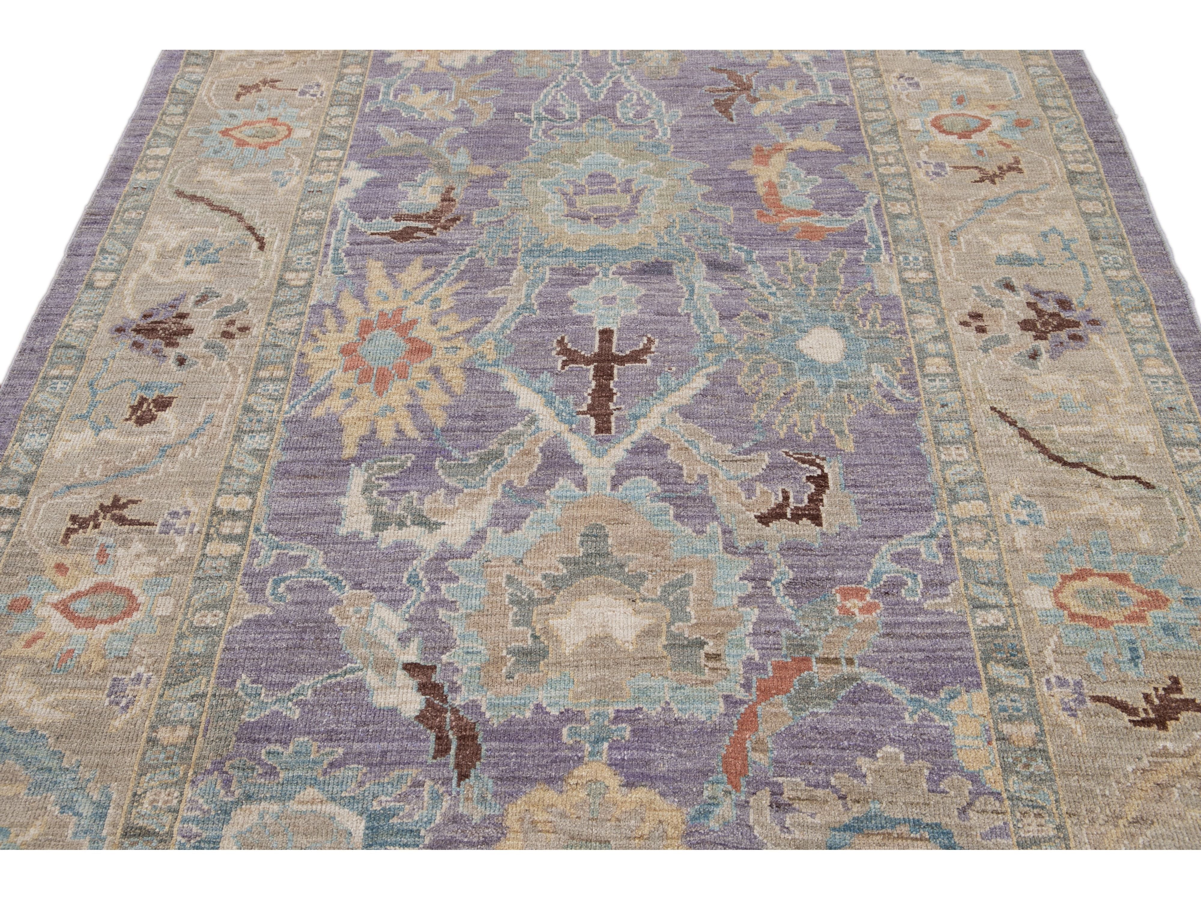 Modern Sultanabad Wool Rug 6 X 9