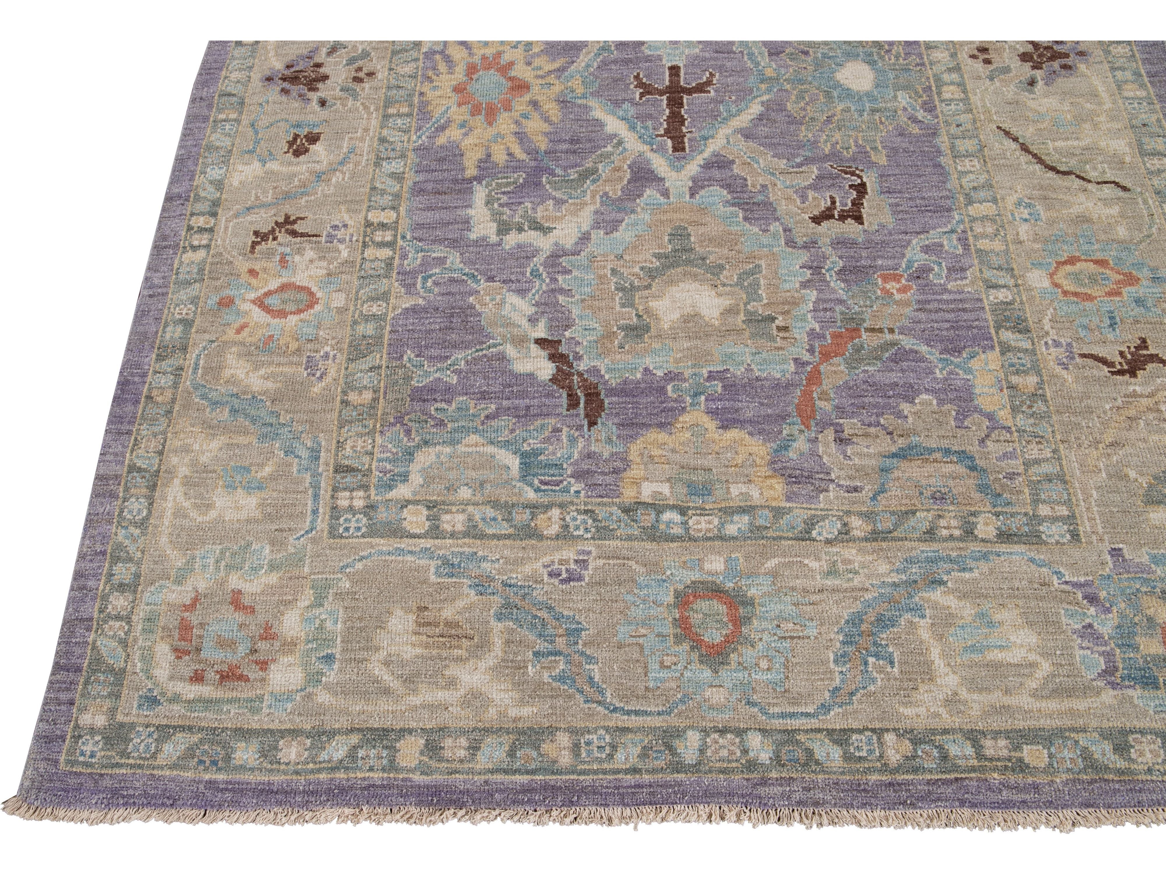 Modern Sultanabad Wool Rug 6 X 9