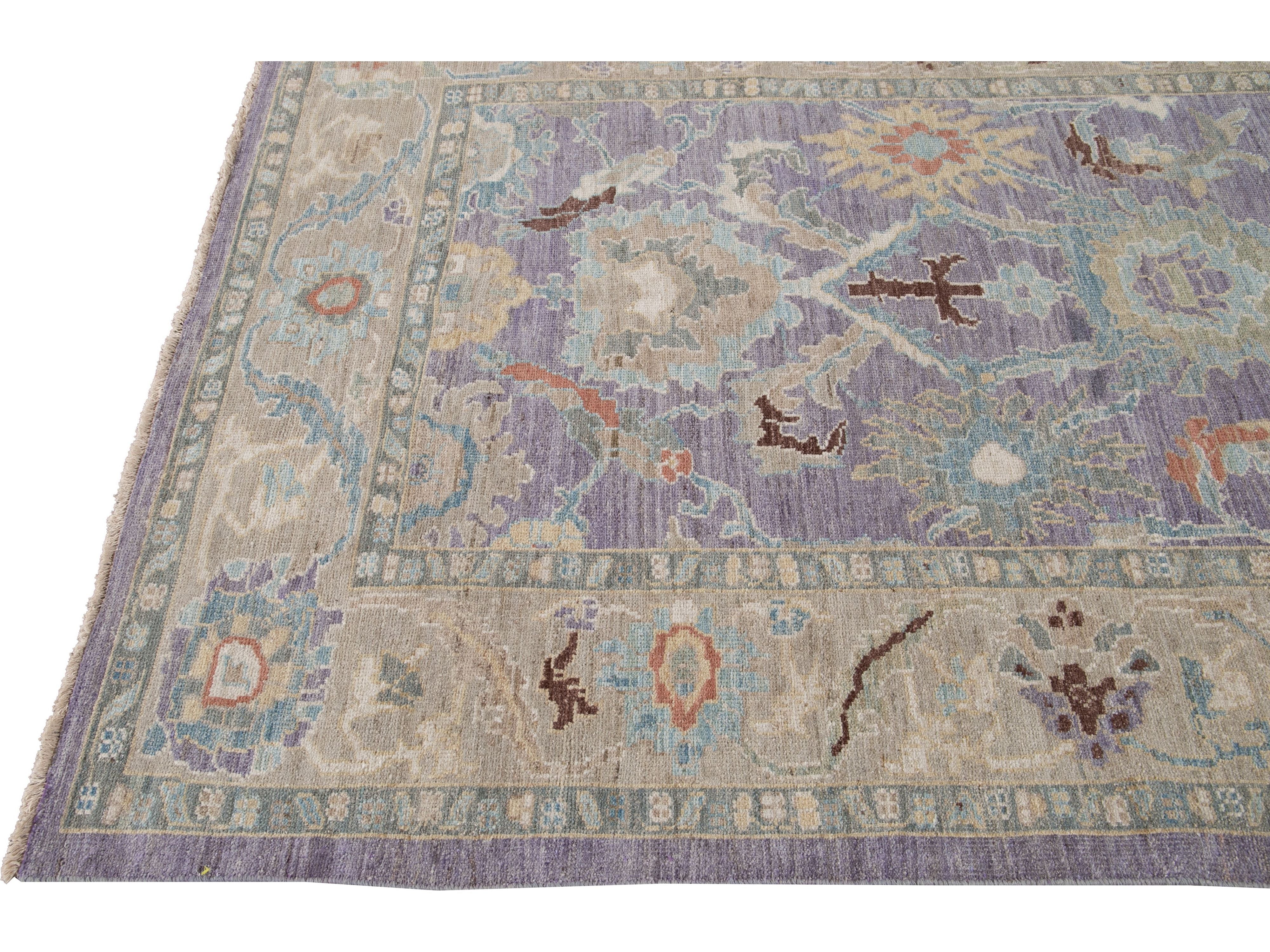 Modern Sultanabad Wool Rug 6 X 9