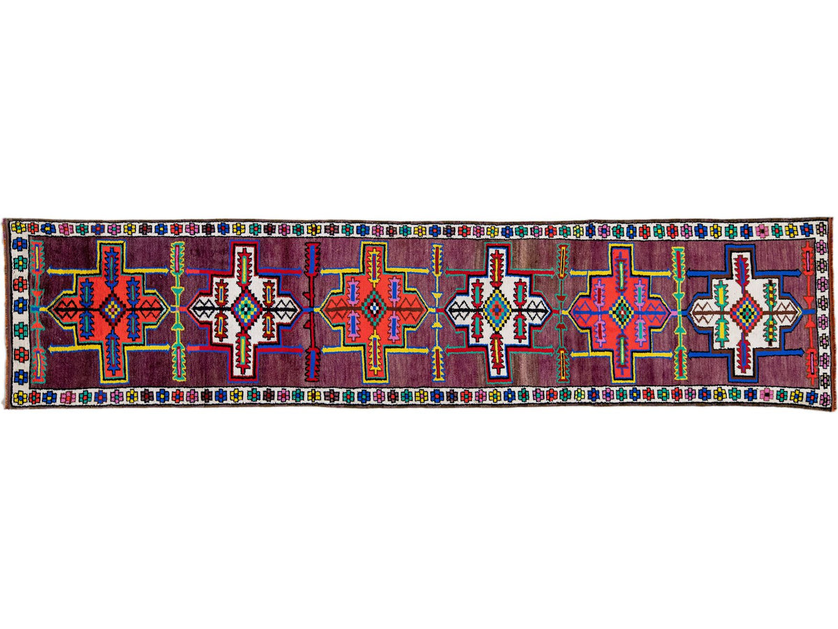 Vintage Turkish Wool Runner 3 X 13