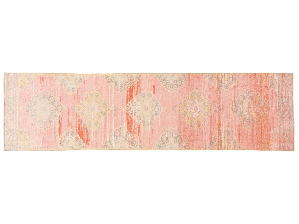 Vintage Turkish Geometric Wool Runner 3 X 11