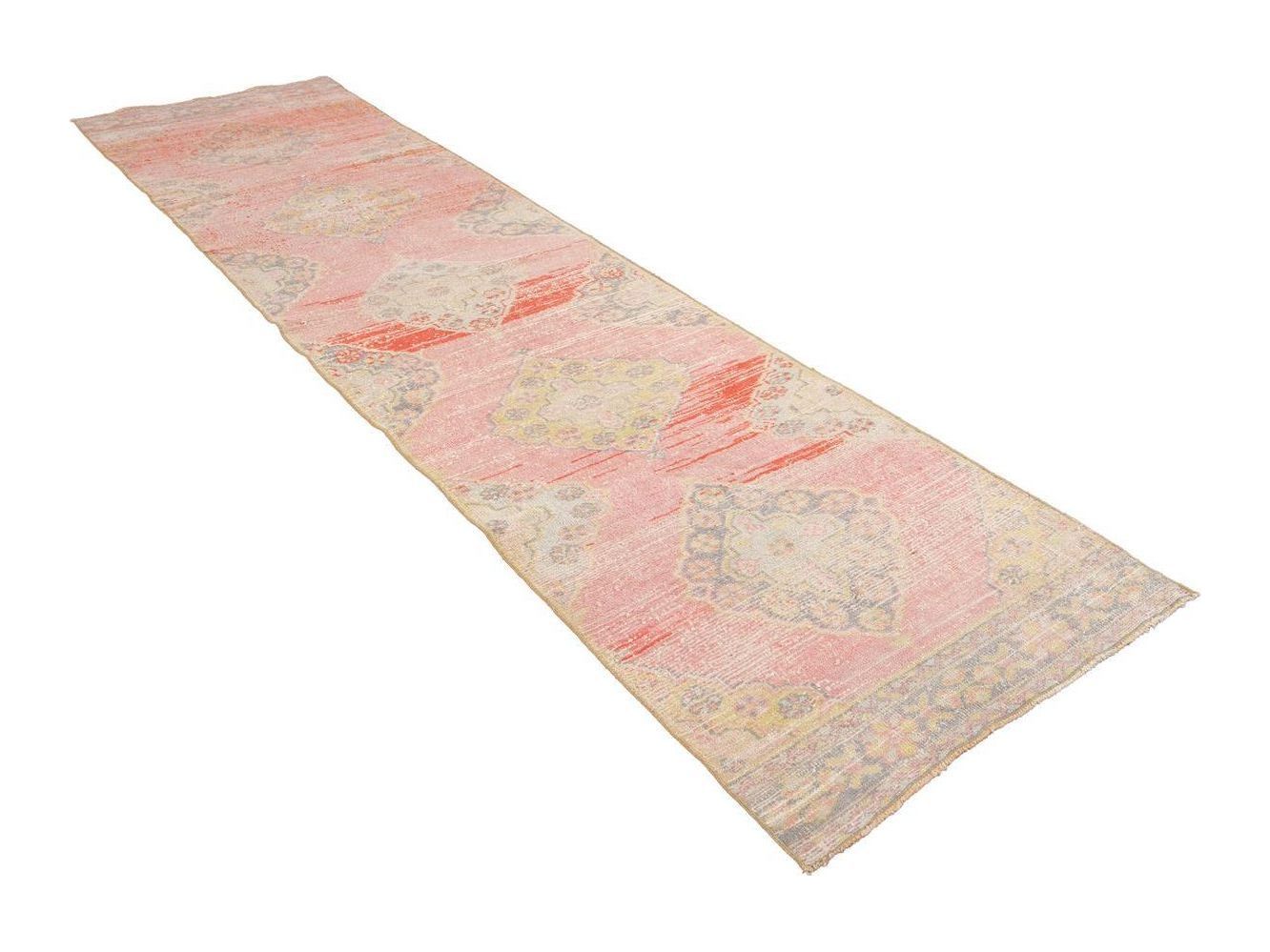 Vintage Turkish Geometric Wool Runner 3 X 11