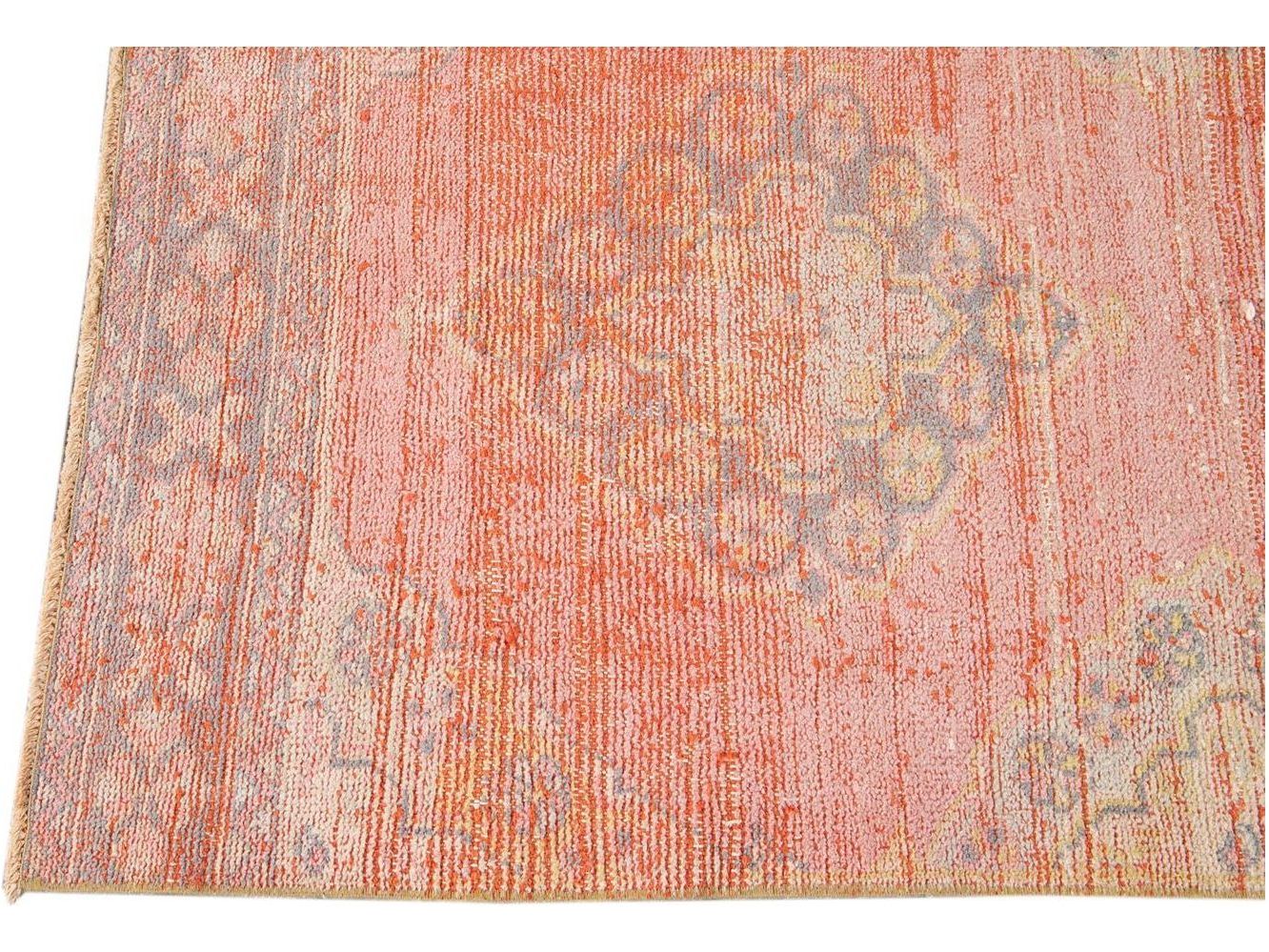 Vintage Turkish Geometric Wool Runner 3 X 11