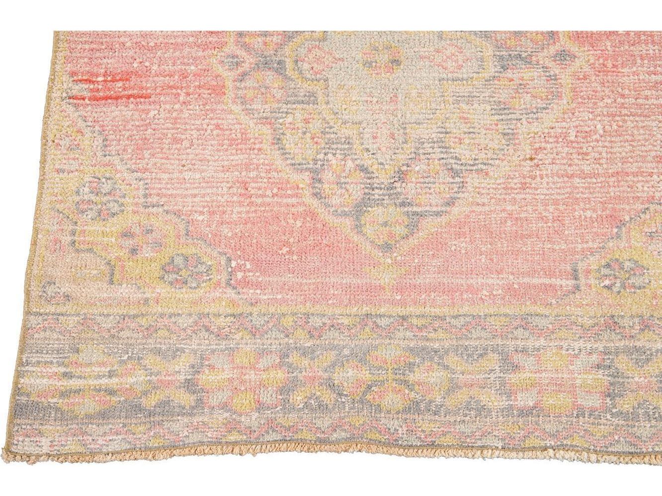 Vintage Turkish Geometric Wool Runner 3 X 11