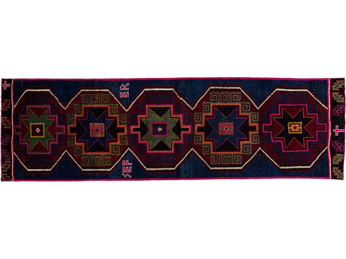 Vintage Turkish Wool Runner 4 X 13
