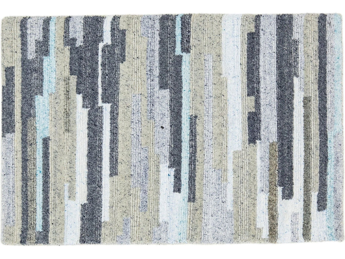 Modern Wool and Silk Custom Rug