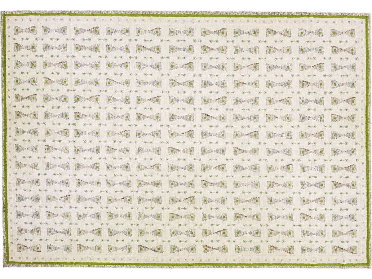 Modern Swedish Wool Rug 8 X 10