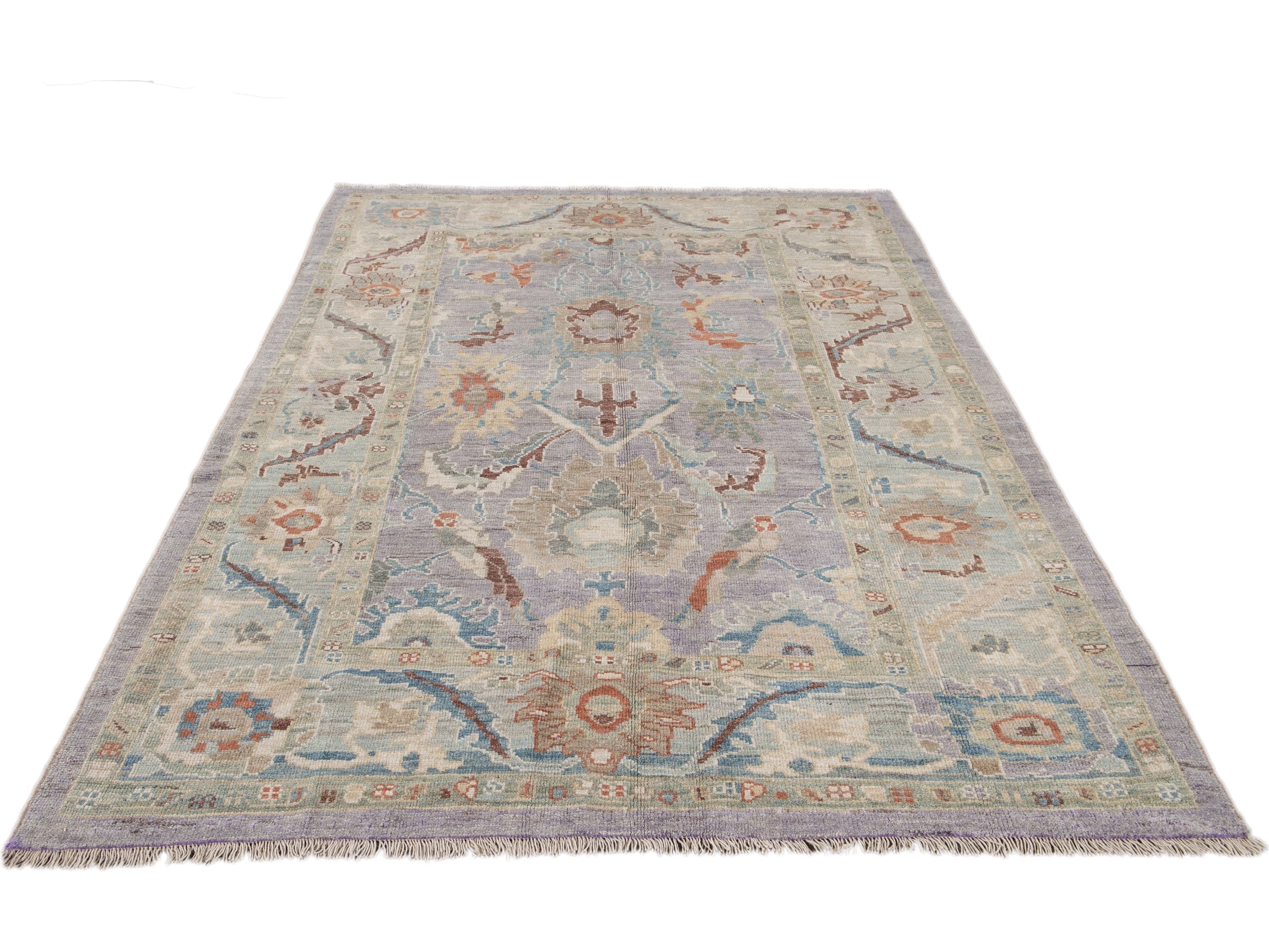 Modern Sultanabad Wool Rug 6 X 8