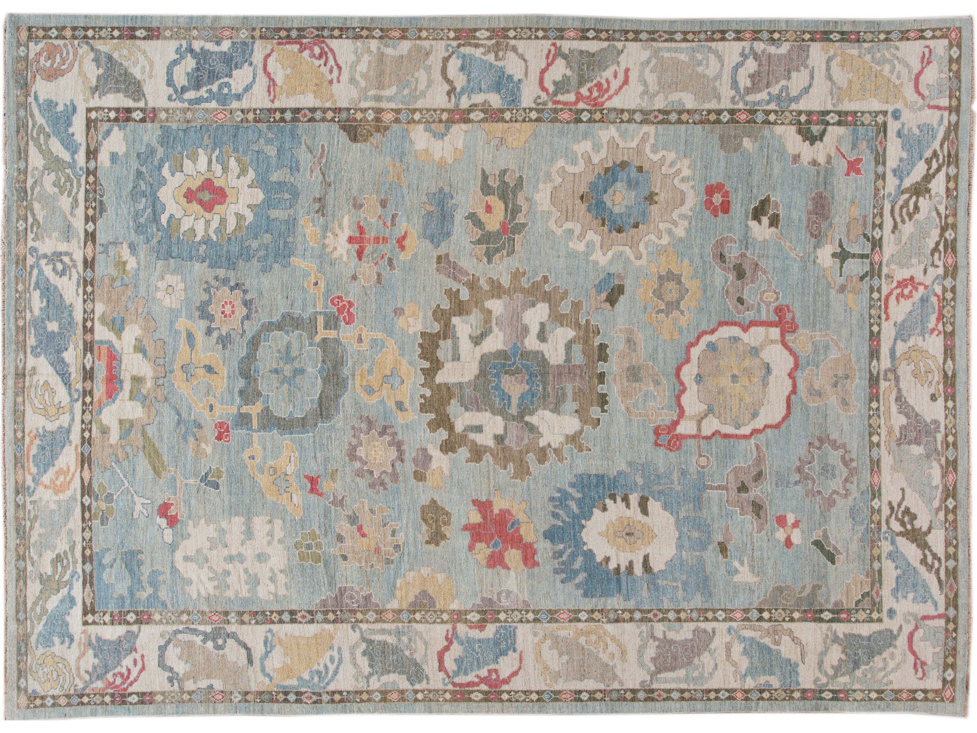 Modern Sultanabad Wool Rug 10 X 14