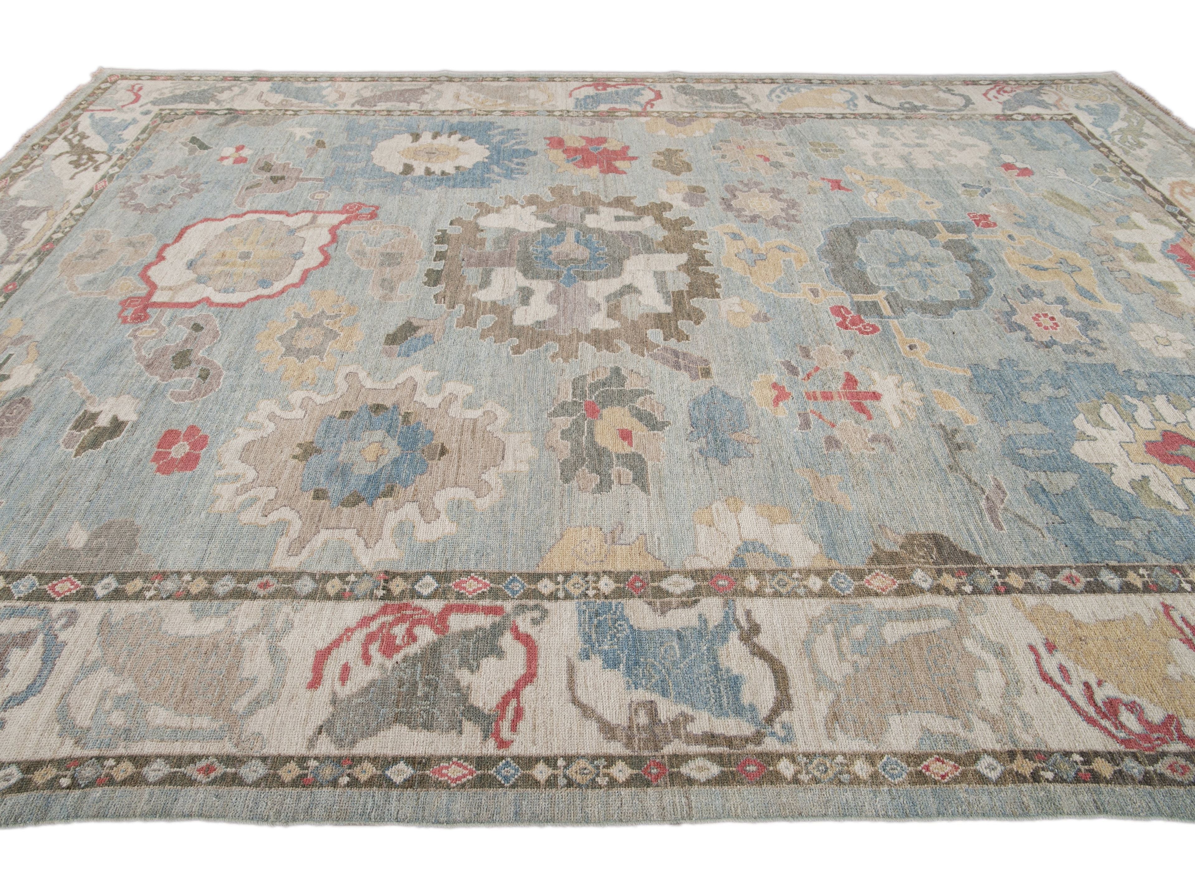 Modern Sultanabad Wool Rug 10 X 14