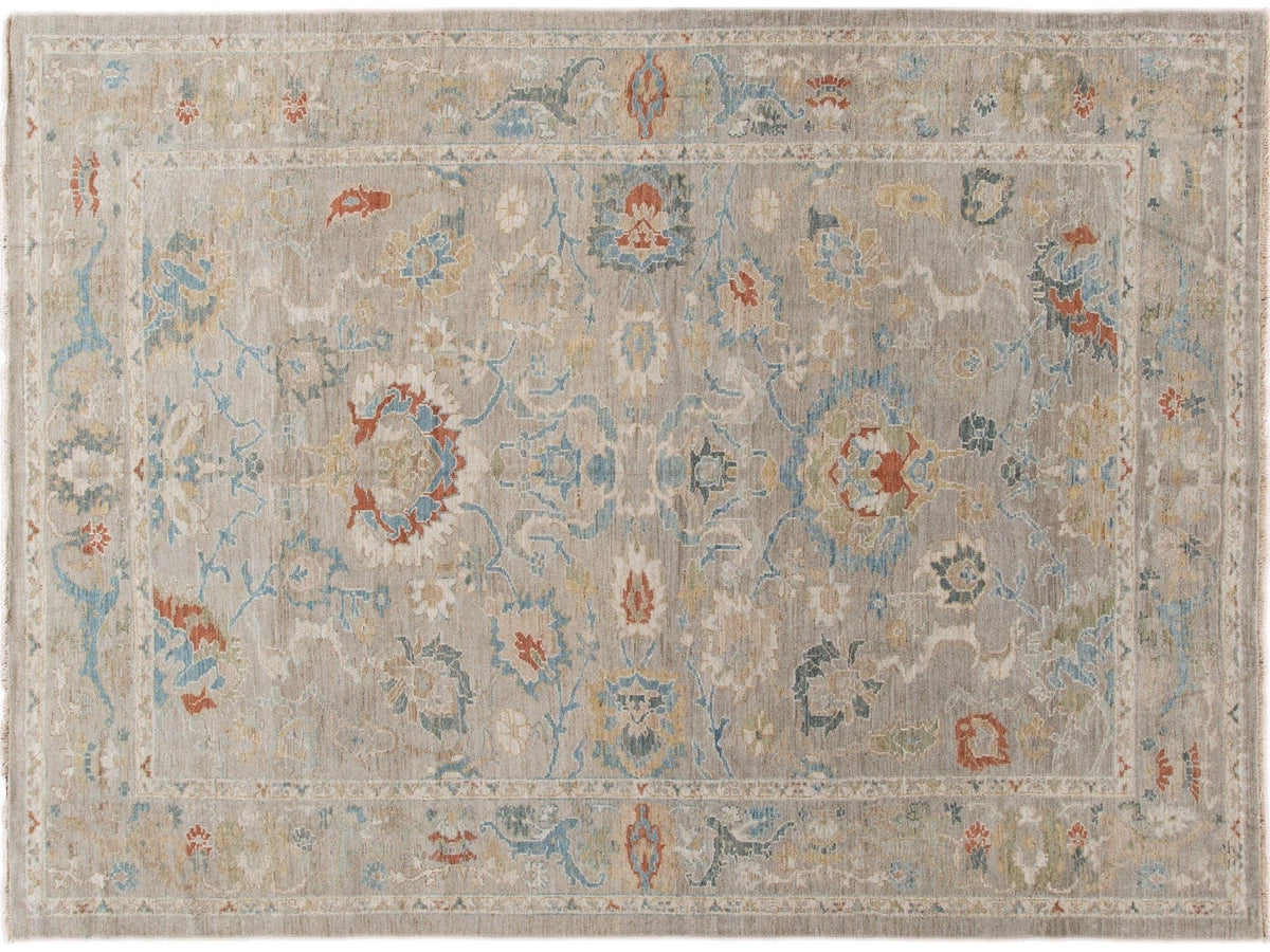 Modern Sultanabad Wool Rug 9 X 11