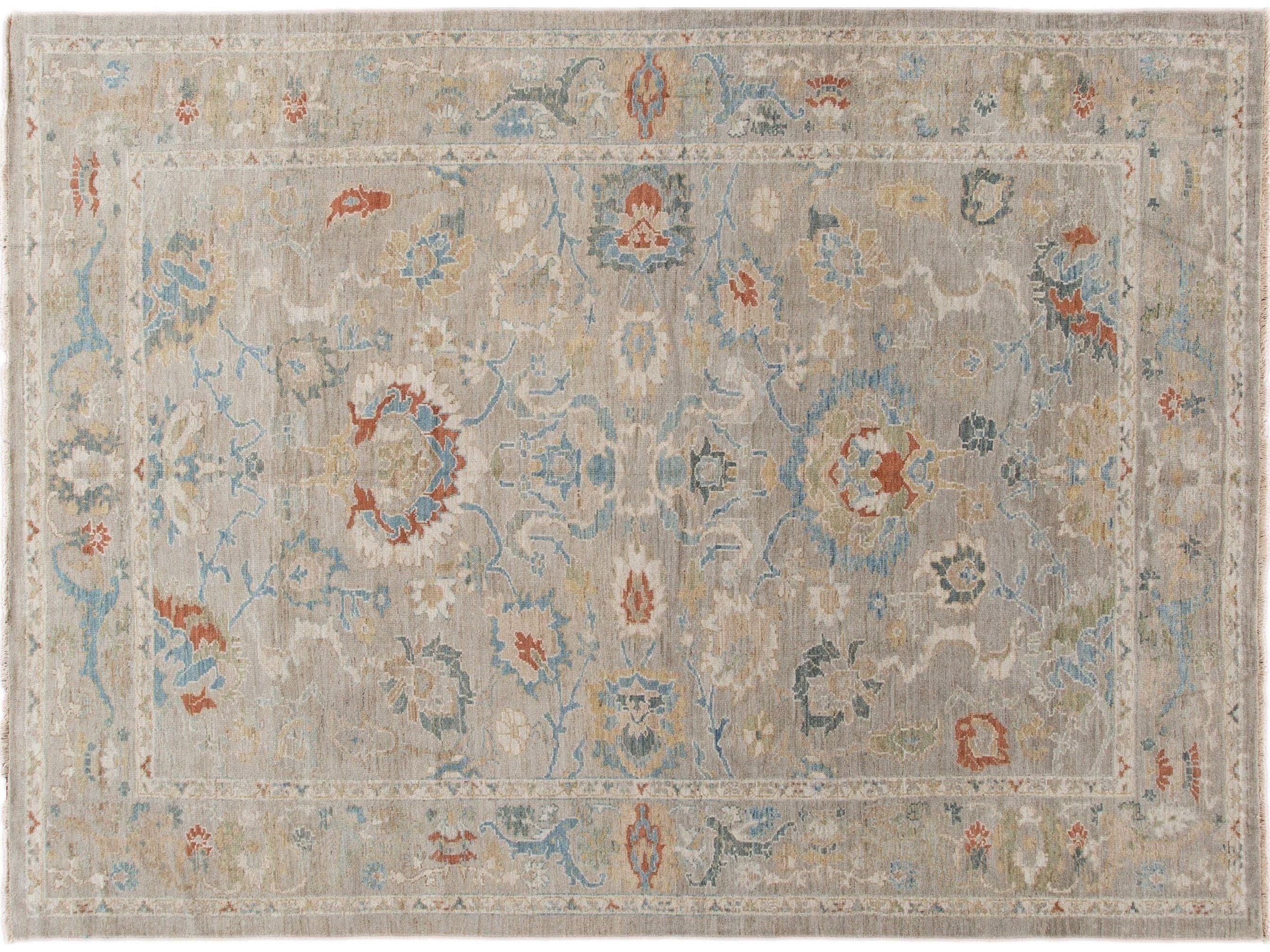 Modern Sultanabad Wool Rug 9 X 11