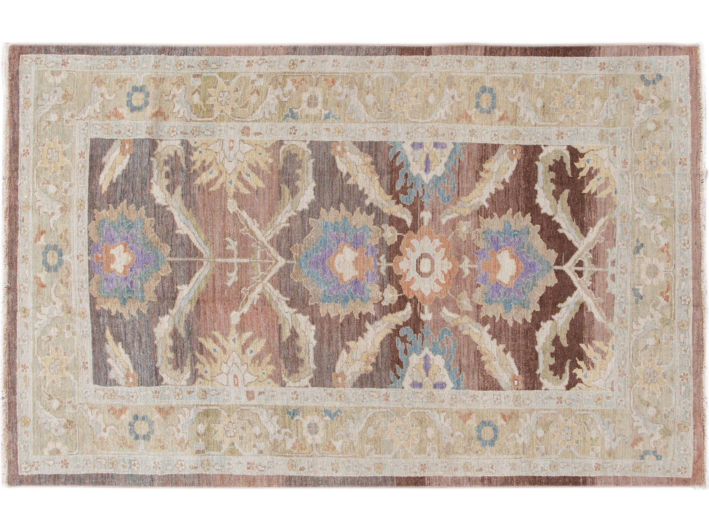 Modern Sultanabad Wool Rug 6 X 10