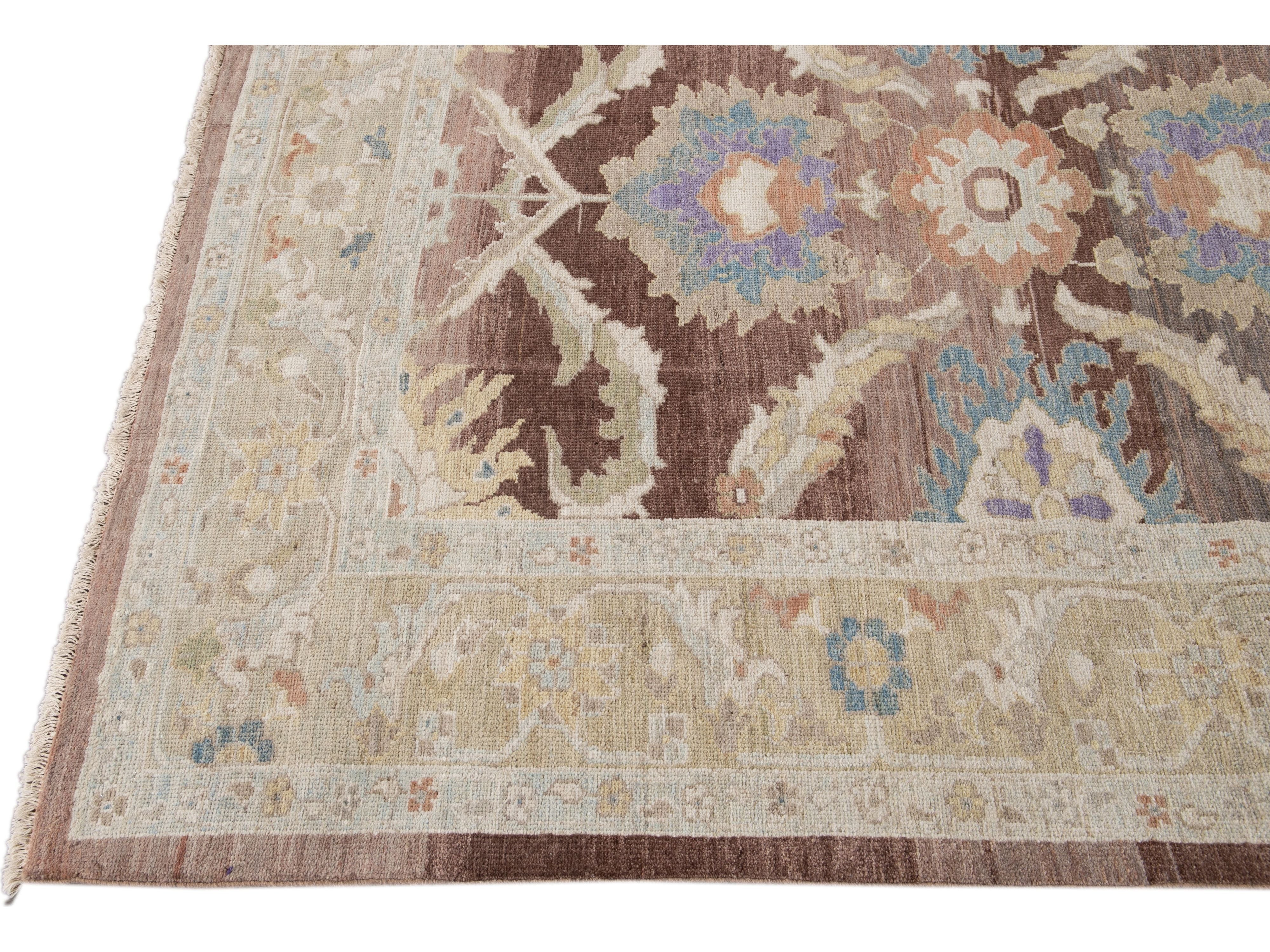 Modern Sultanabad Wool Rug 6 X 10