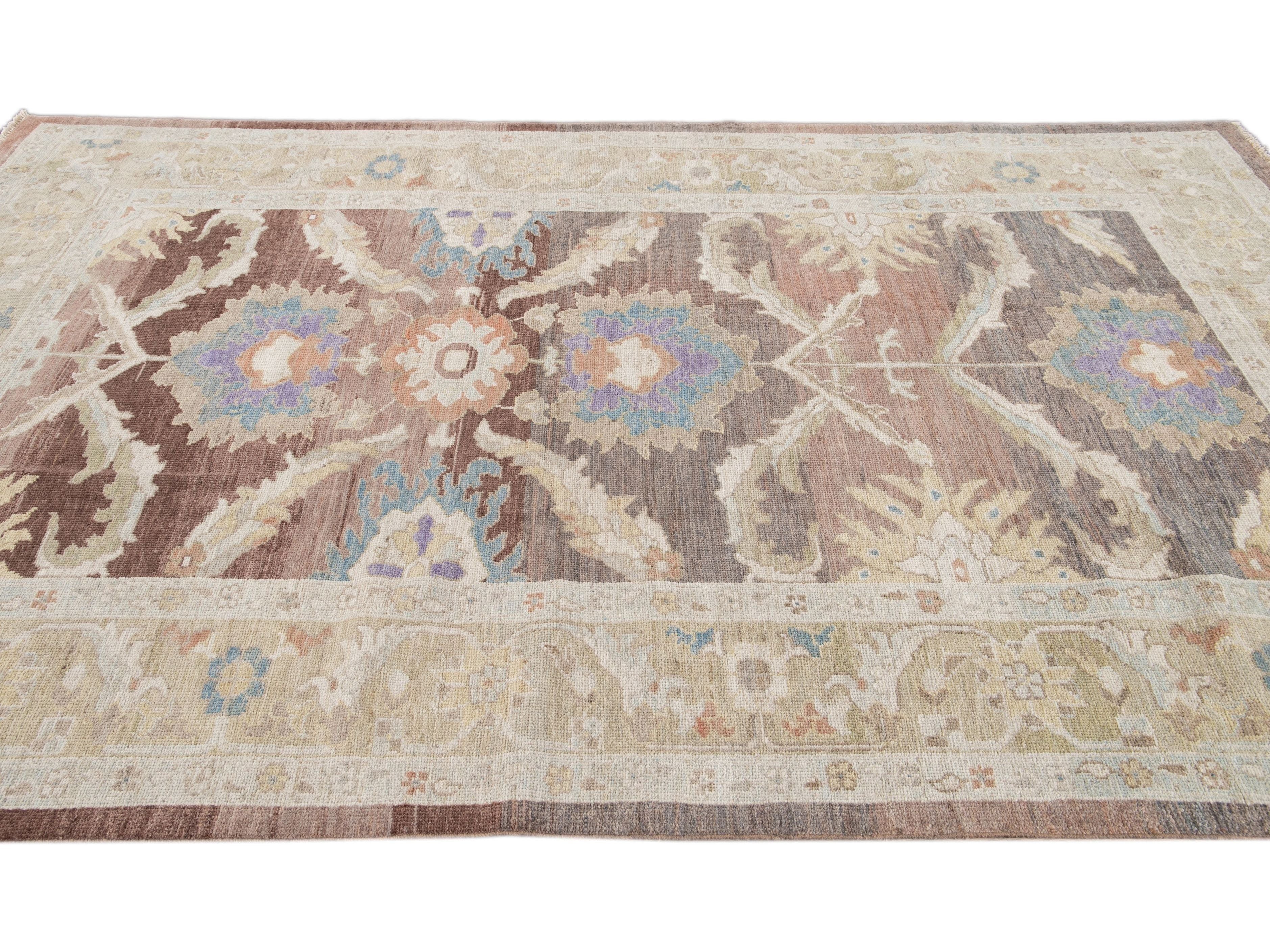 Modern Sultanabad Wool Rug 6 X 10