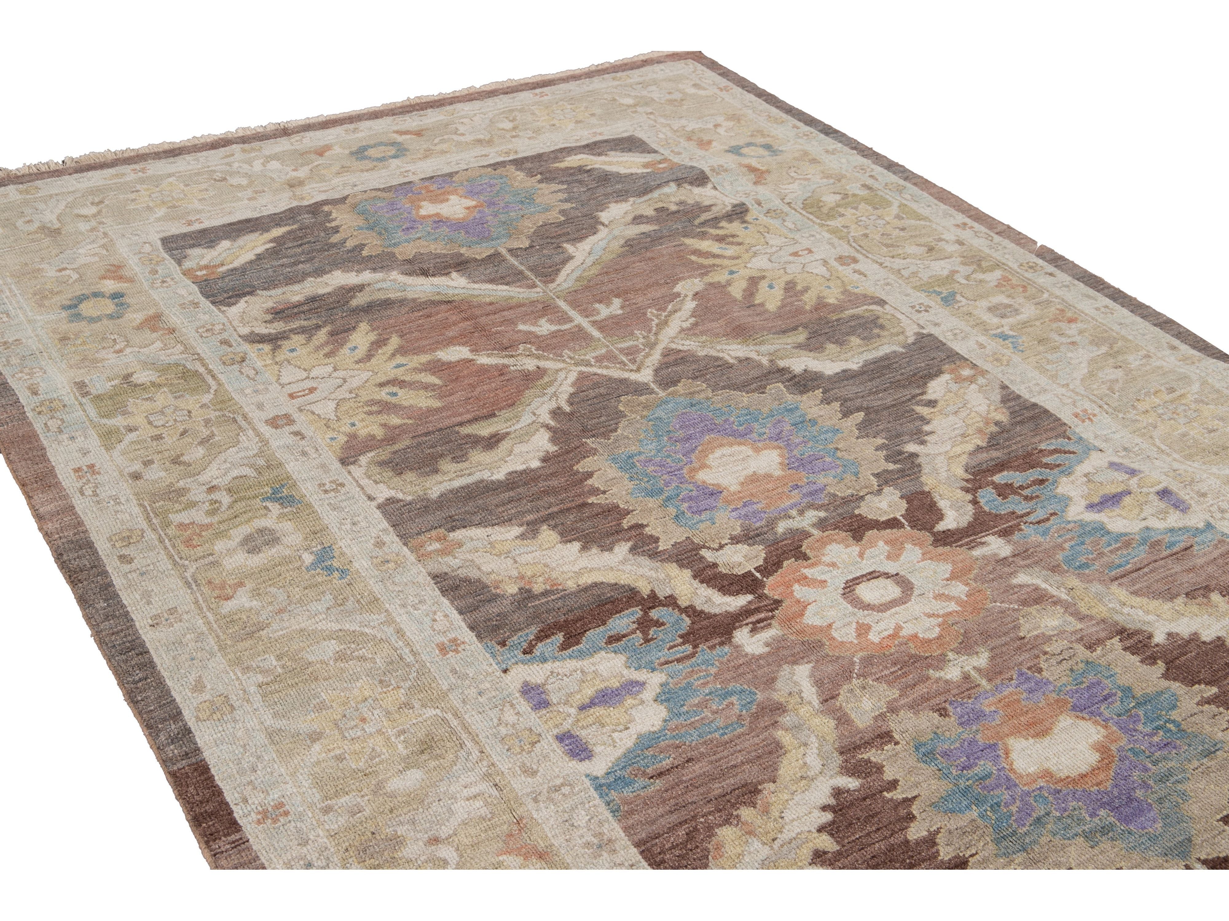 Modern Sultanabad Wool Rug 6 X 10
