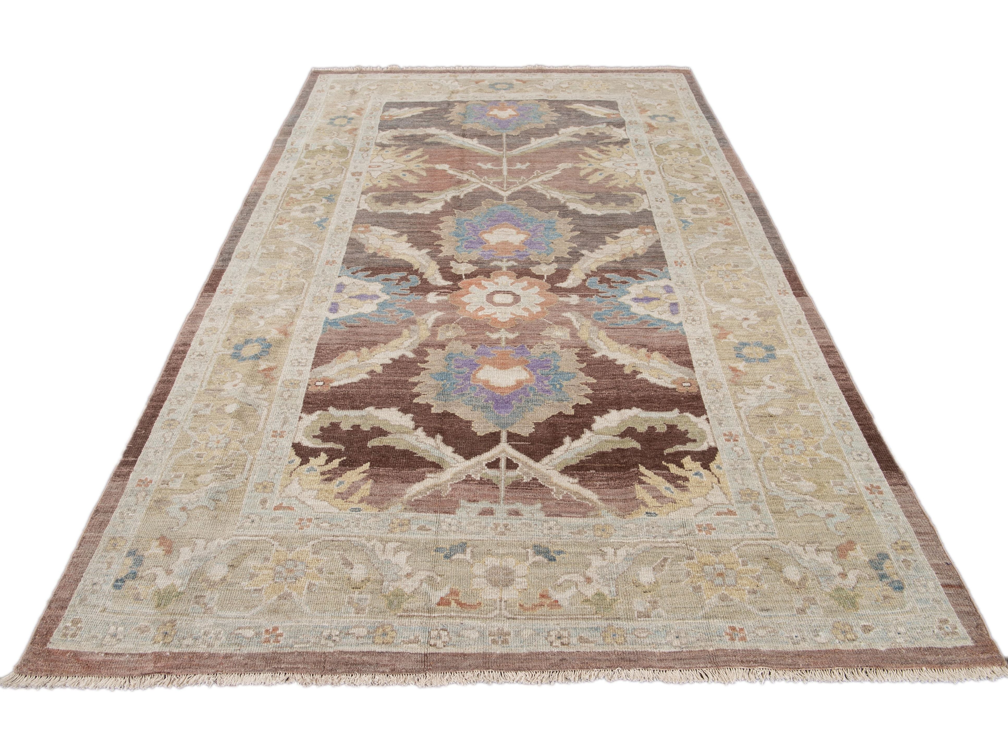 Modern Sultanabad Wool Rug 6 X 10