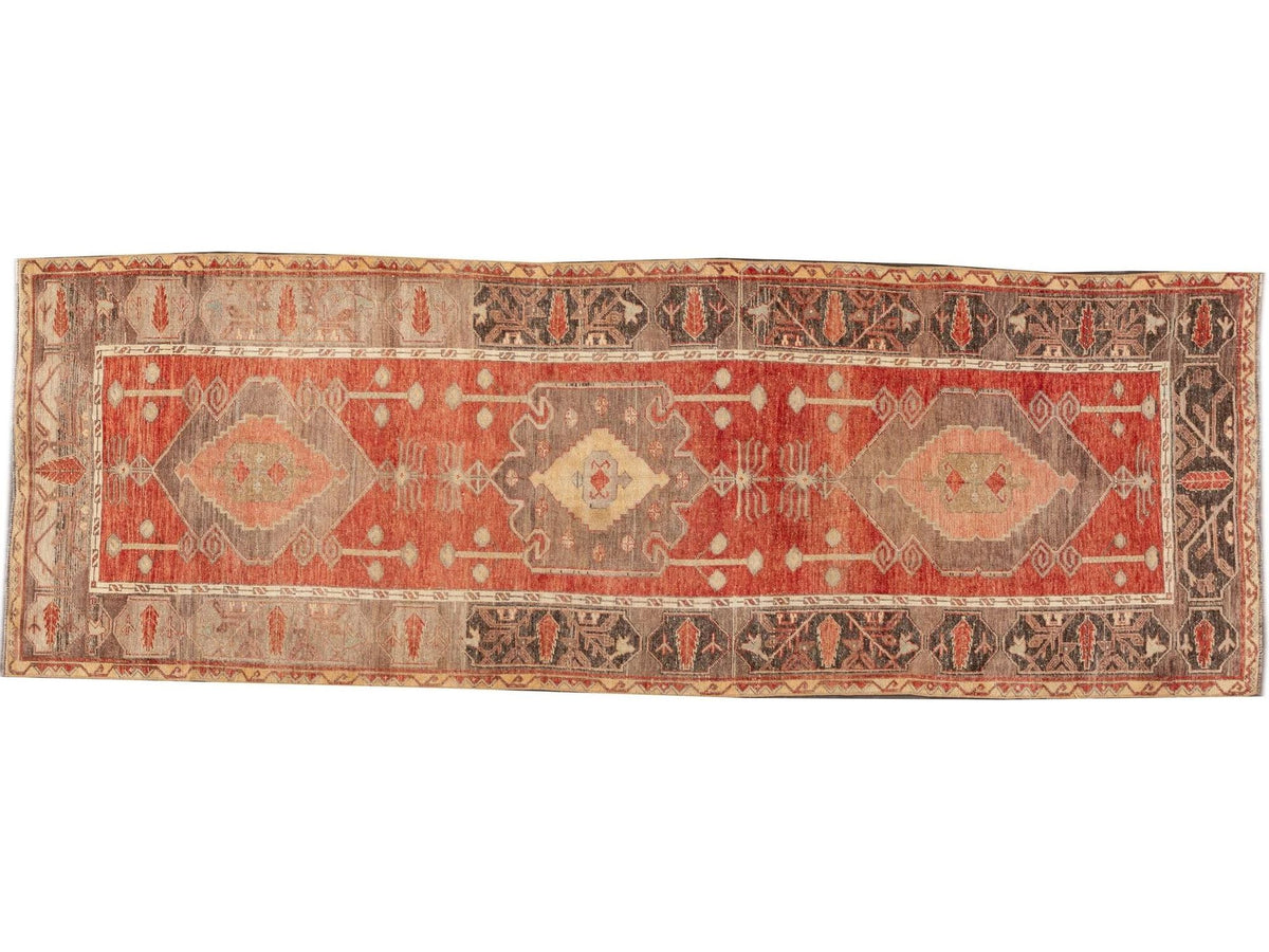Mid 20th Century Vintage Anatolian Wool Runner Rug, 4 X 1-