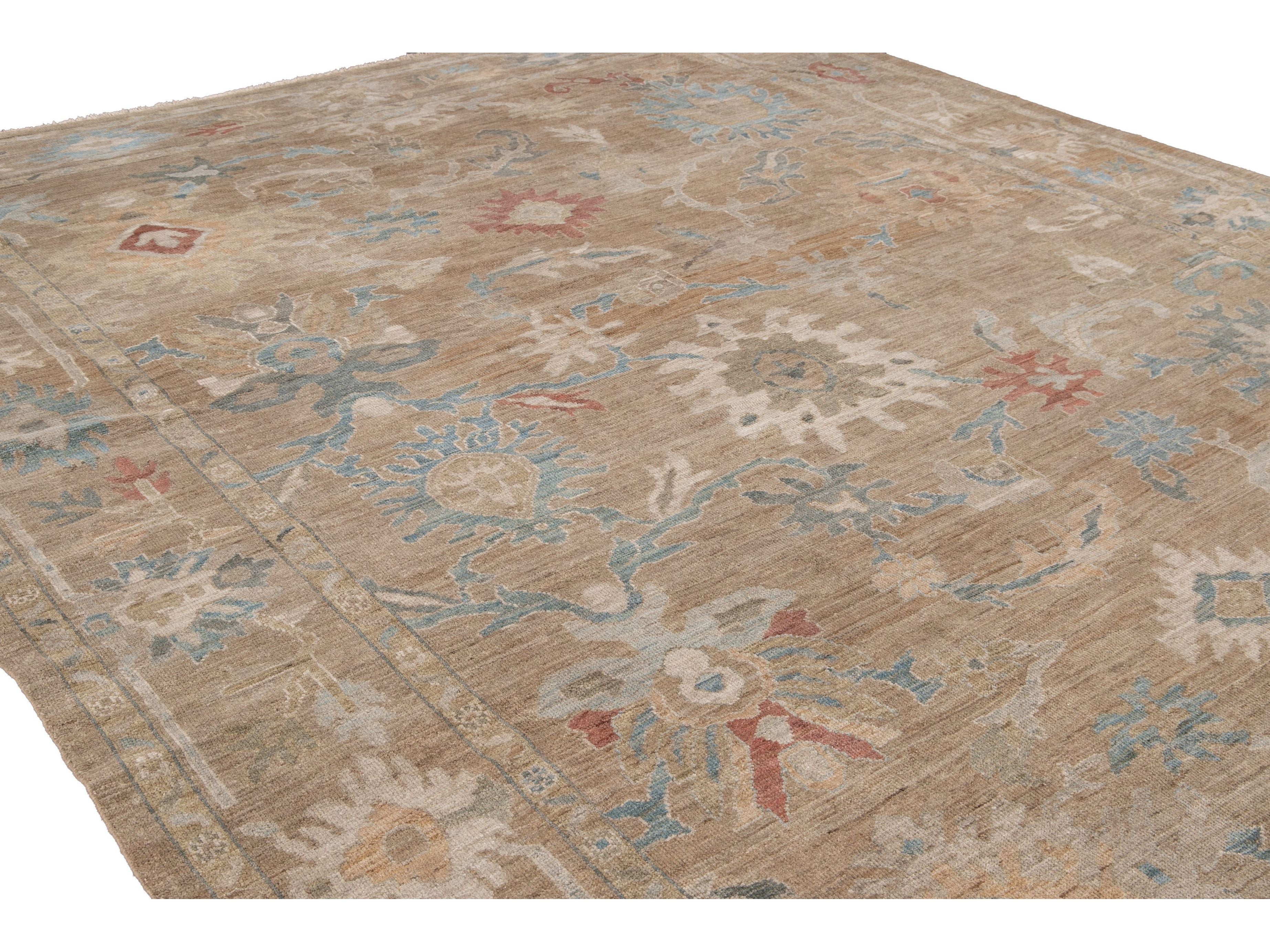 Modern Sultanabad Wool Rug 10 X 14
