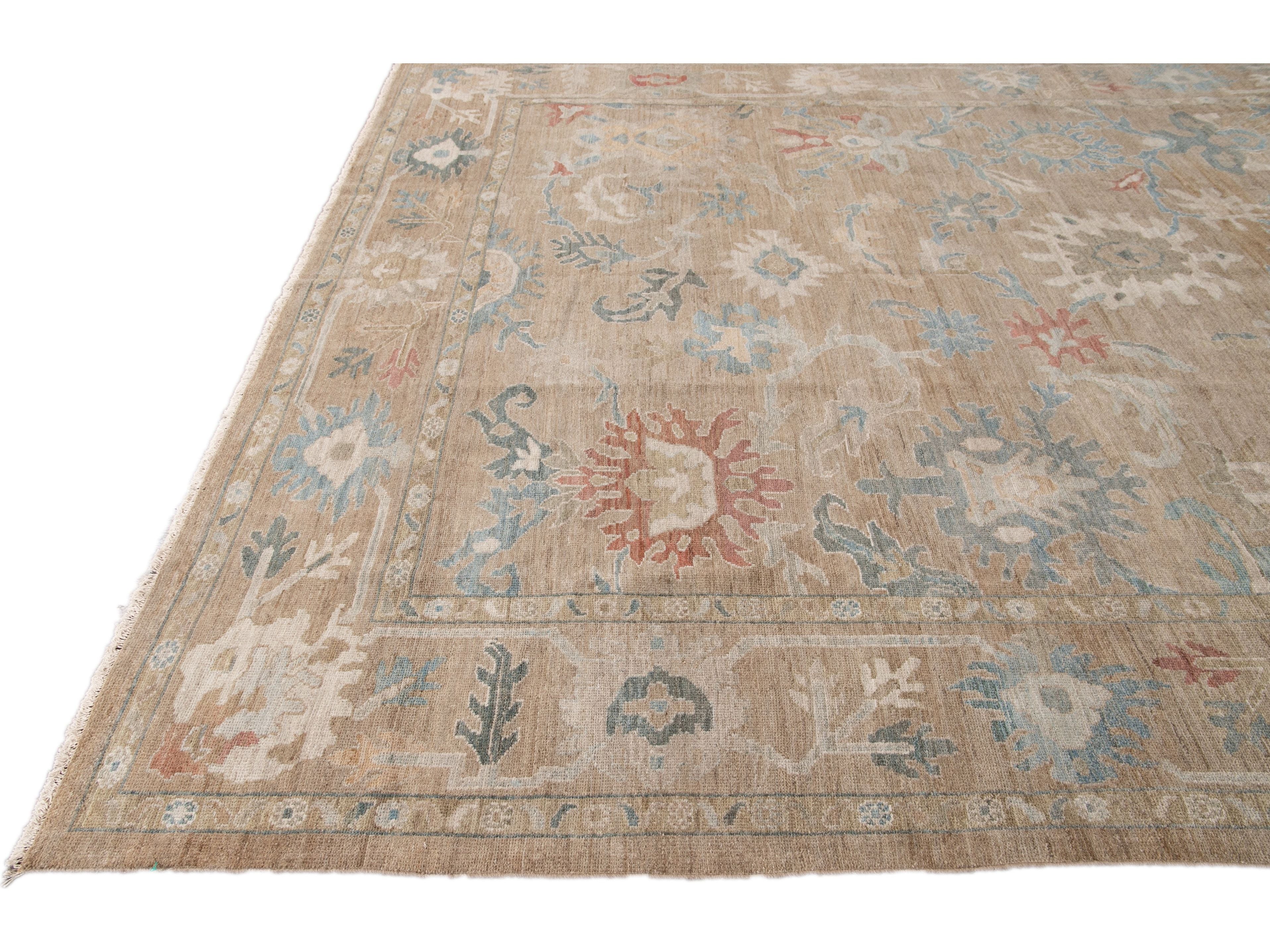 Modern Sultanabad Wool Rug 10 X 14
