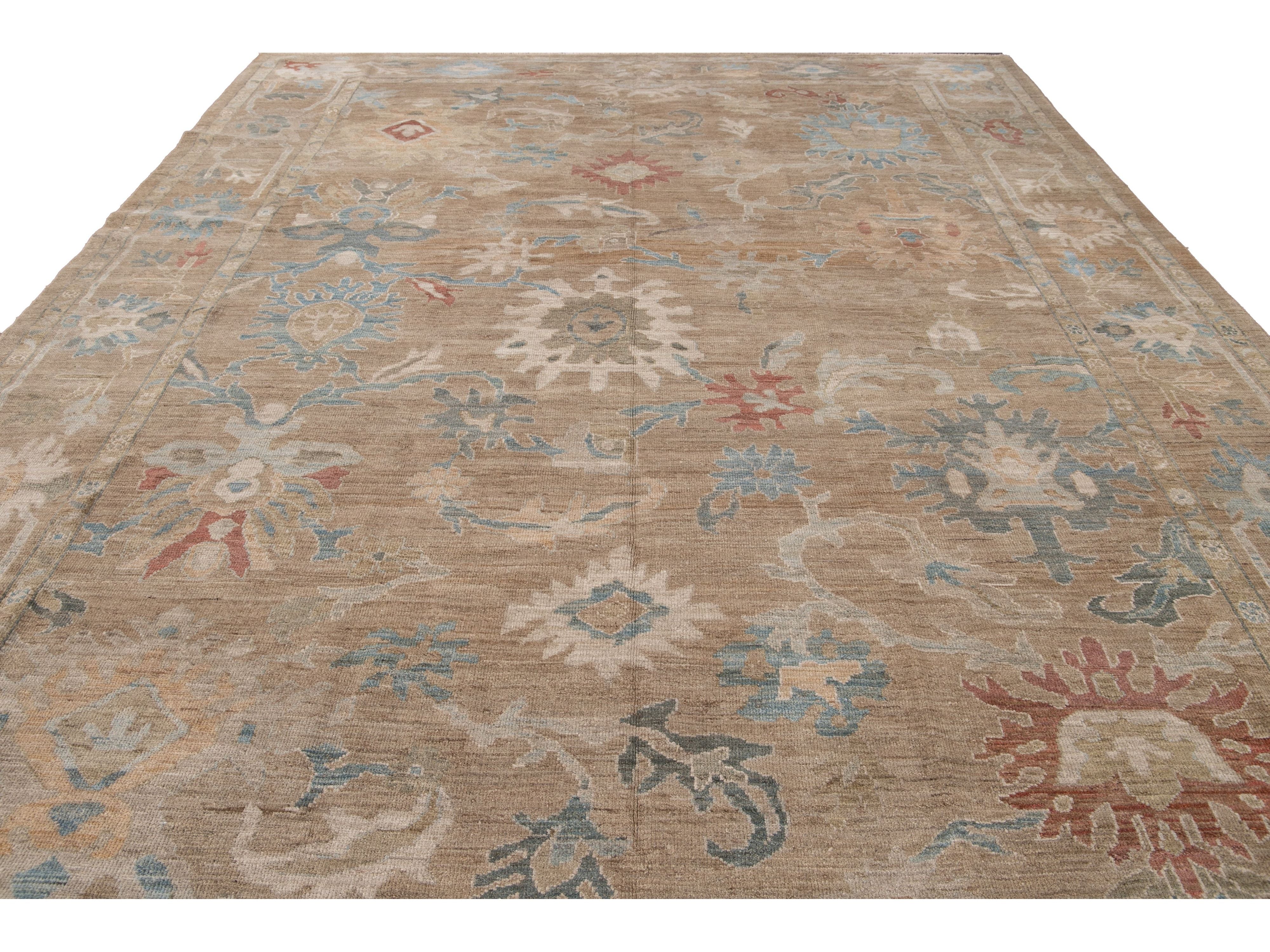 Modern Sultanabad Wool Rug 10 X 14